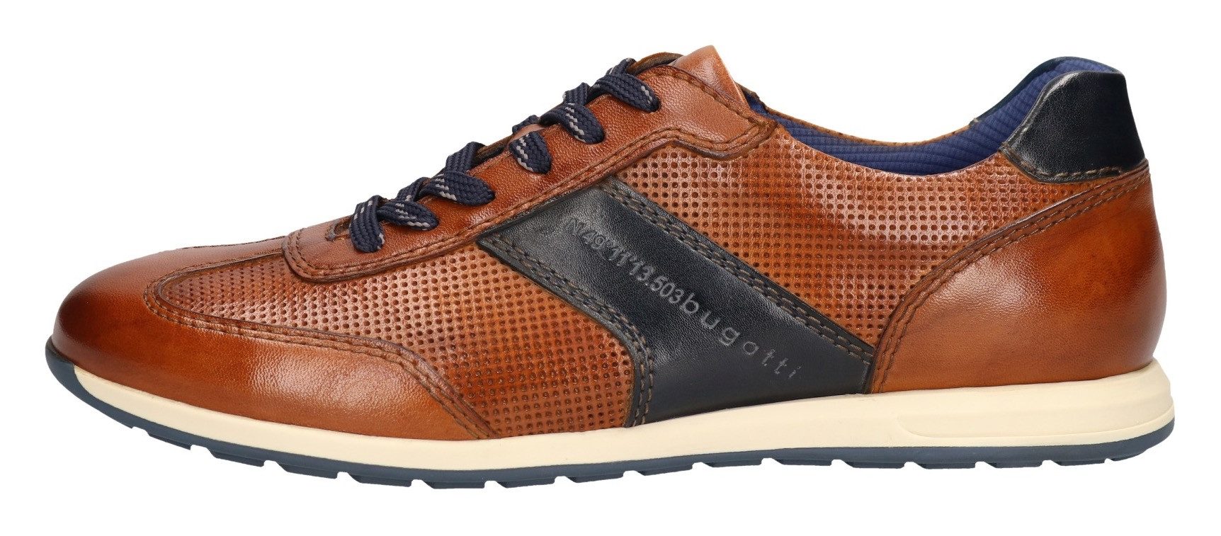 bugatti Slip-On Sneaker, Halbschuh, Slipper, Businessschuh mit Kontrastbesatz