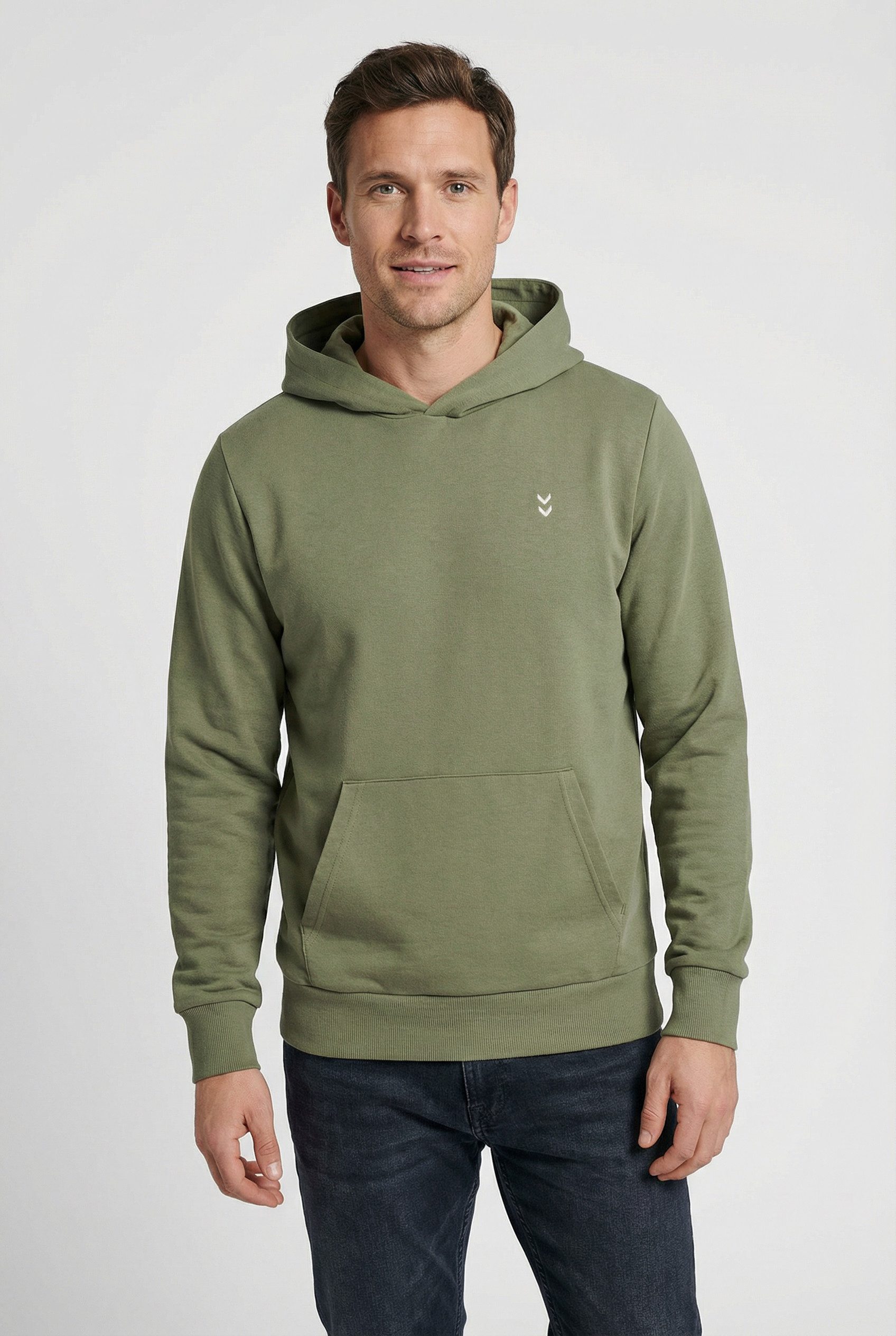 hummel Kapuzensweatshirt HMLPULSE SWEAT HOODIE normale Passform, mit Kapuze, mit angesetztem Bündchen