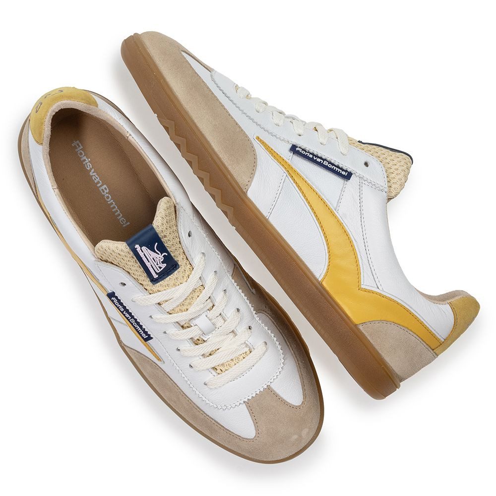 Floris van Bommel Floris Sport White Printed leather Sneaker