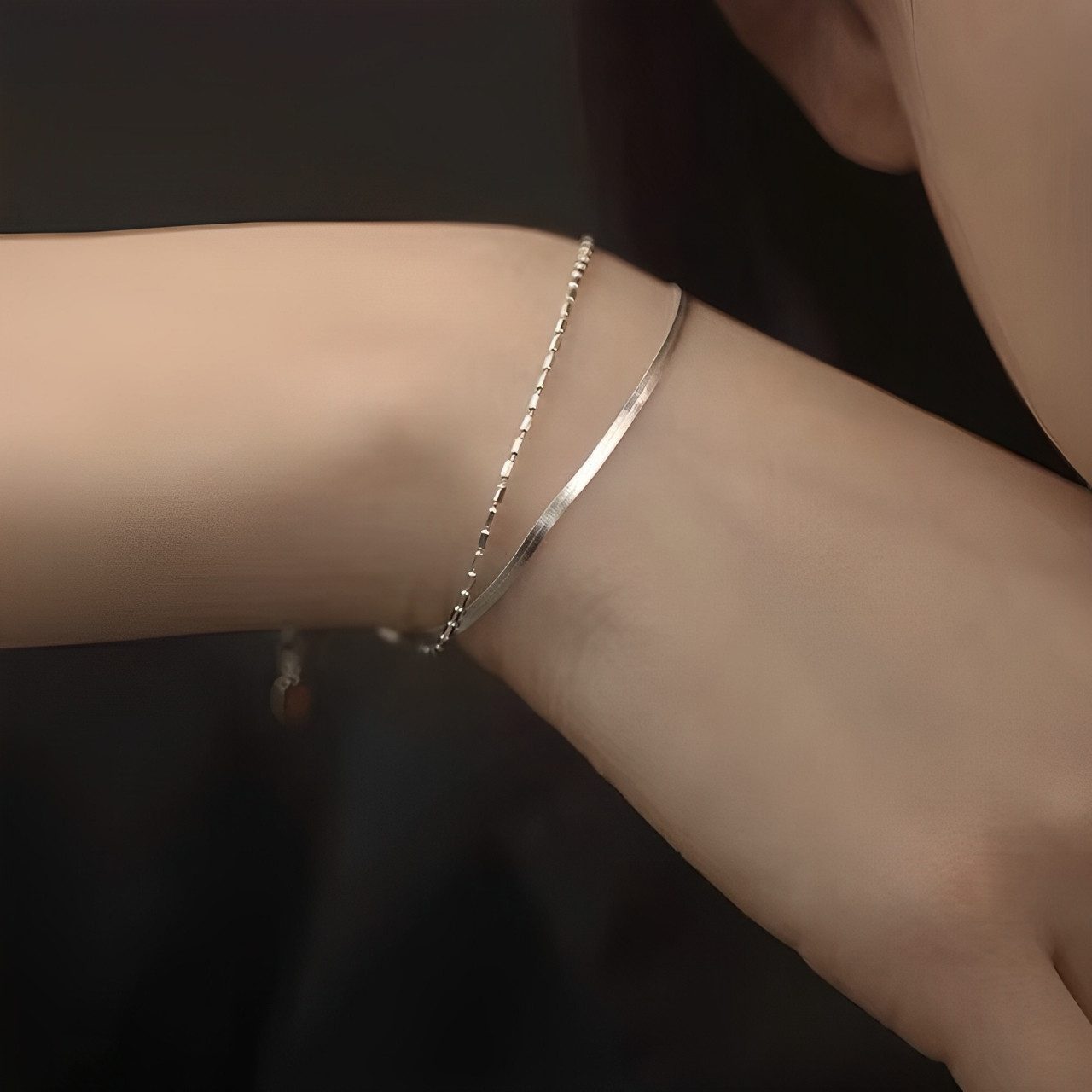 Color Design Silberarmband Armband aus 925 Silber CD-SMK-43K1, doppelreihig günstig online kaufen