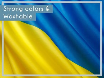 PHENO FLAGS Flagge Ukraine Flagge 90 x 150 cm Ukrainische Fahne Nationalflagge (Hissflagge für Fahnenmast), Inkl. 2 Messing Ösen