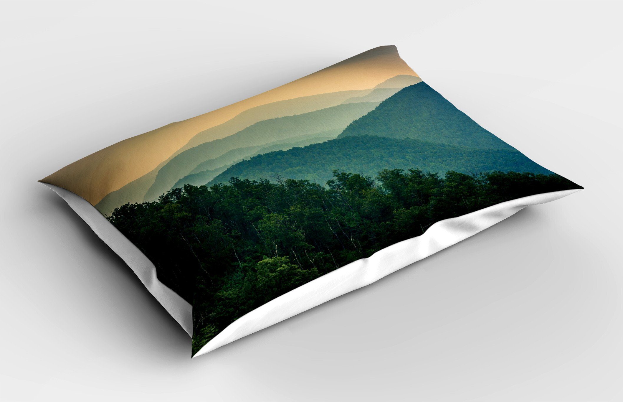 Kissenbezüge Dekorativer Standard King Size Berg Kissenbezug, (1 Landschaft Stück), Gedruckter Abakuhaus Ridges Appalachian