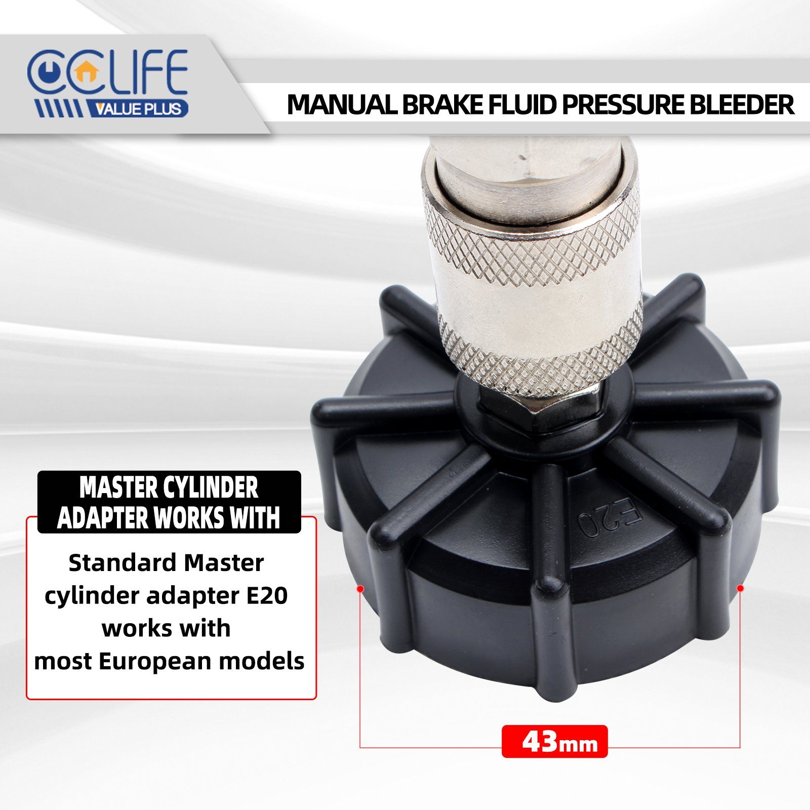 2L CCLIFE Bremsenentlüftungsgerät Bremsscheiben-Richtwerkzeug Bremsenentlüfter Bremsflüssigkeit
