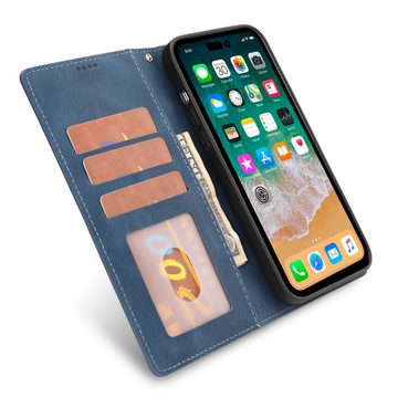 König Design Handyhülle Apple iPhone 14 Pro Max, Schutzhülle Schutztasche Case Cover Etuis Wallet Klapptasche Bookstyle