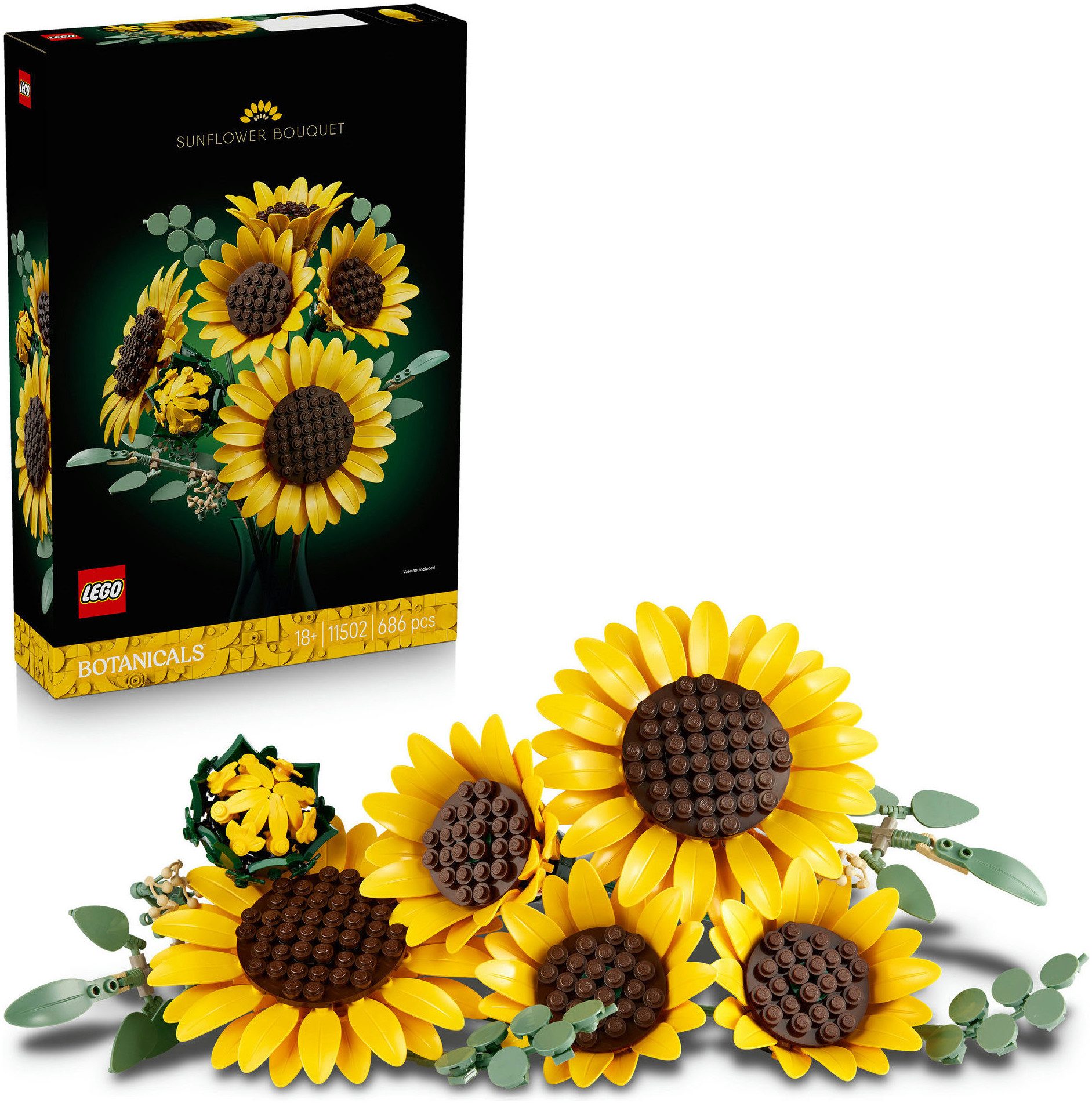 LEGO® Sonnenblumen (11502), LEGO Botanicals Konstruktionsspielsteine, (686 St)