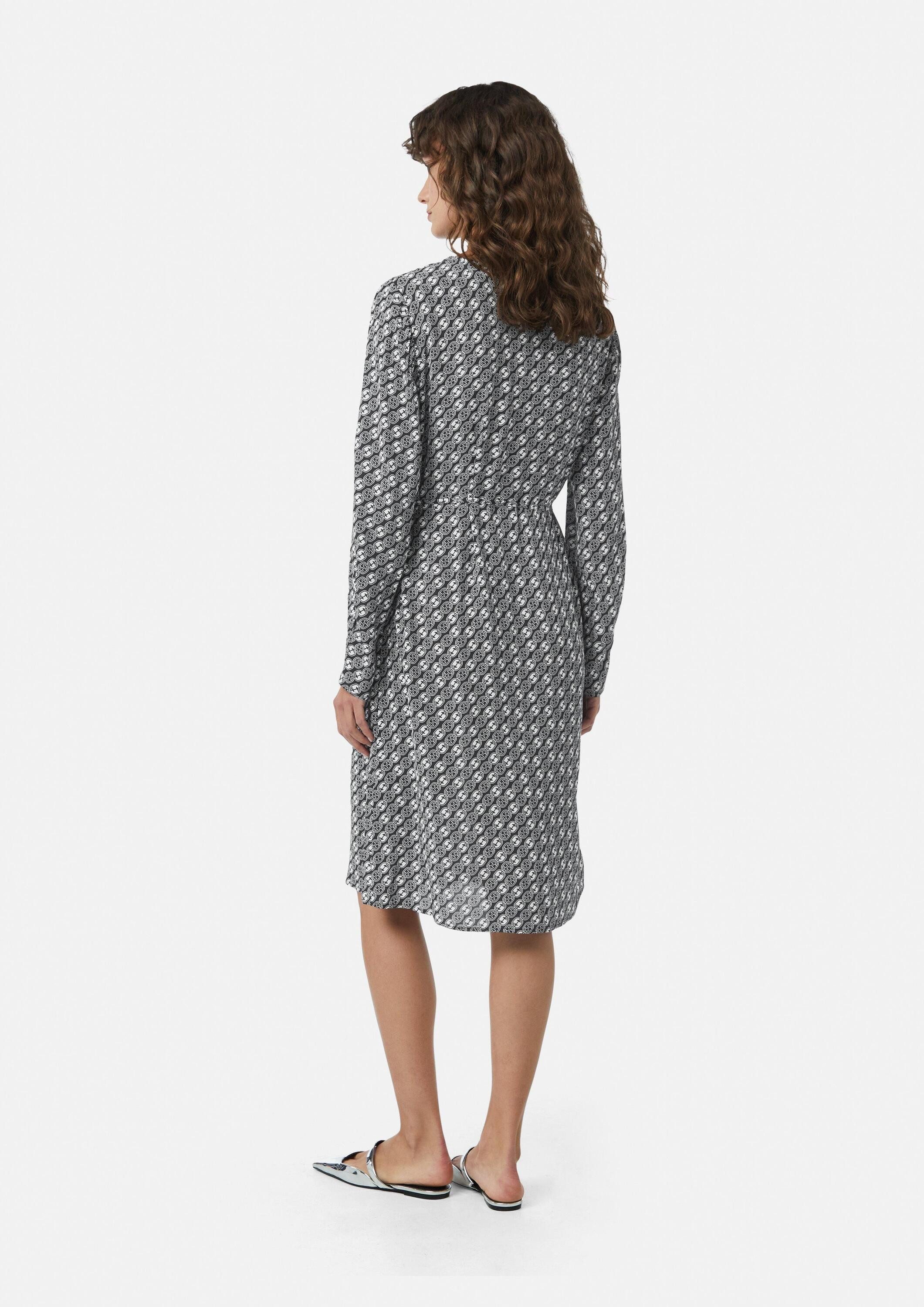 comma Midikleid Kleid Crêpe-Kleid mit Icon-Muster