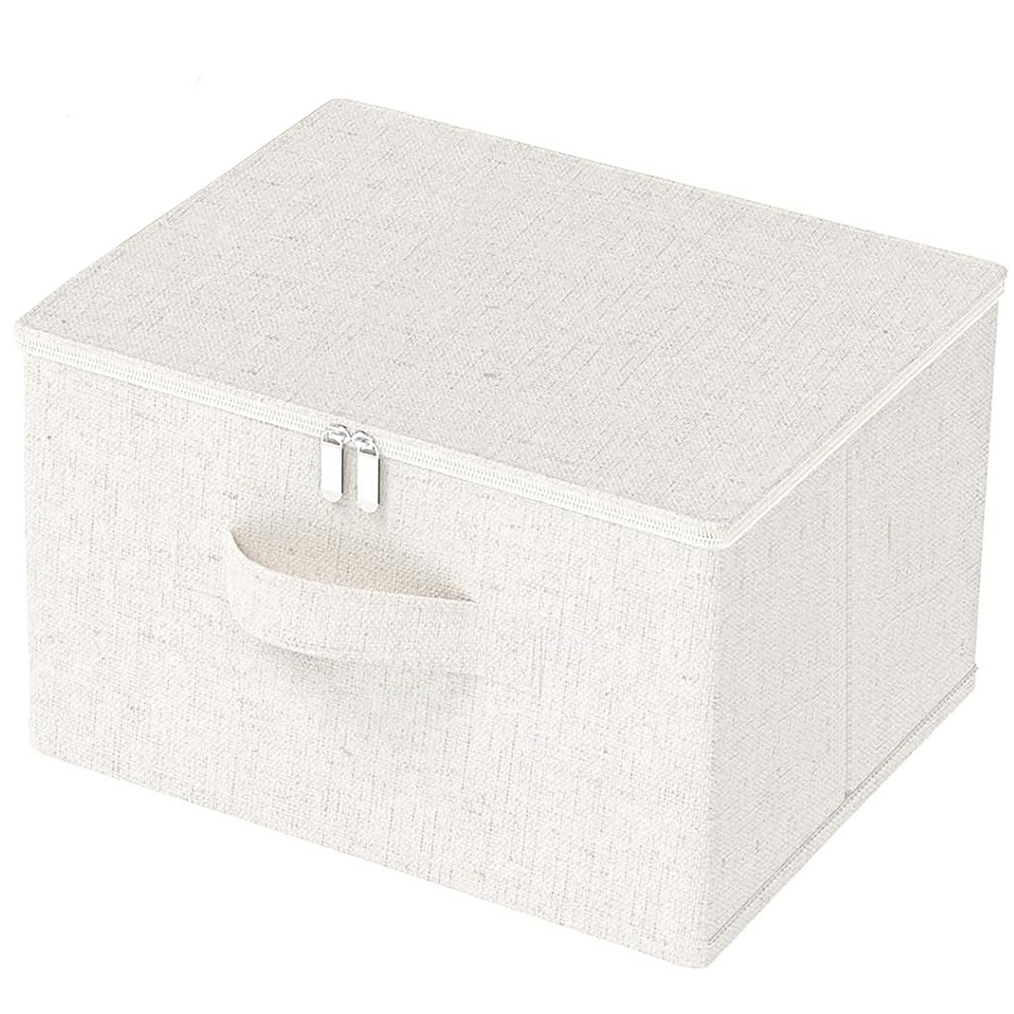 Coonoor Aufbewahrungsbox Große Aufbewahrungsbox für Kleidung, faltbare Stoffbox mit Deckel, Schrank-Organizer, langlebiger Aufbewahrungskorb für Zuhause