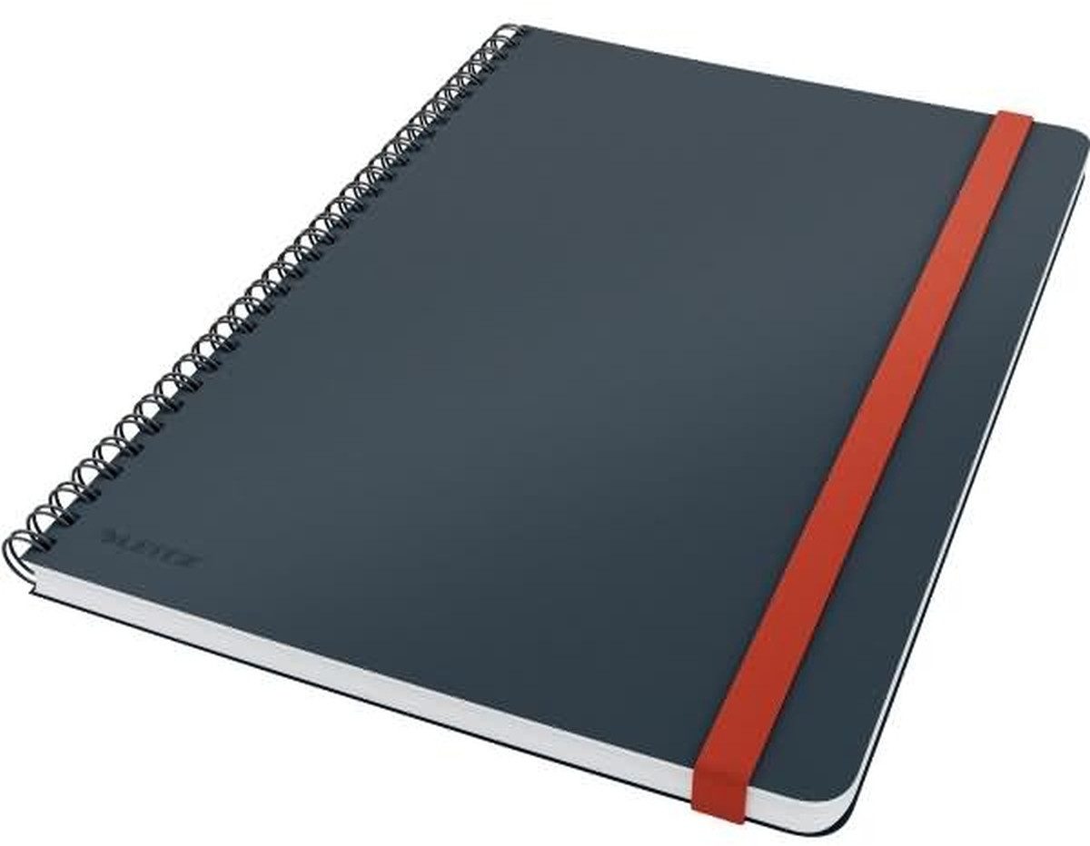 LEITZ Notizblock Collegeblock Cosy B5 PP kariert 80 Blatt grau