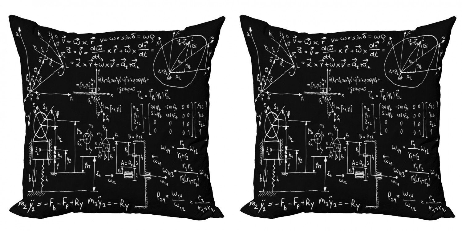 Kissenbezüge Modern Accent Doppelseitiger Abakuhaus Digitaldruck, skizziertes Formel (2 Physik Stück), Mechanische