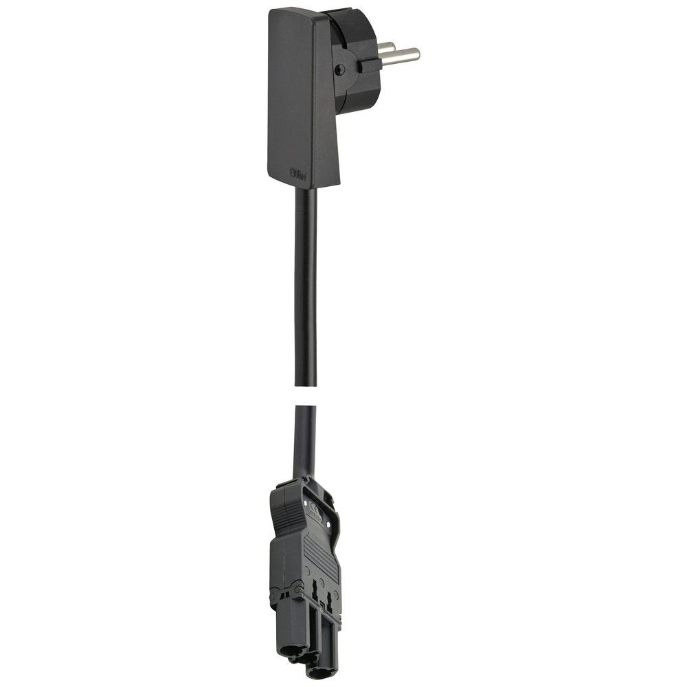 Evoline EVOline 1512 0015 2100 Strom Anschlusskabel Schwarz 1.5 m Stromkabel, (150.00 cm)