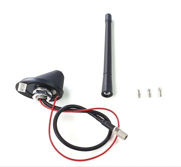 Kummert Business Dachantenne Antennenfuss 16cm Kabel 16V Verstärker für VW Audi Opel Autoradio-Ersatzantennenstab