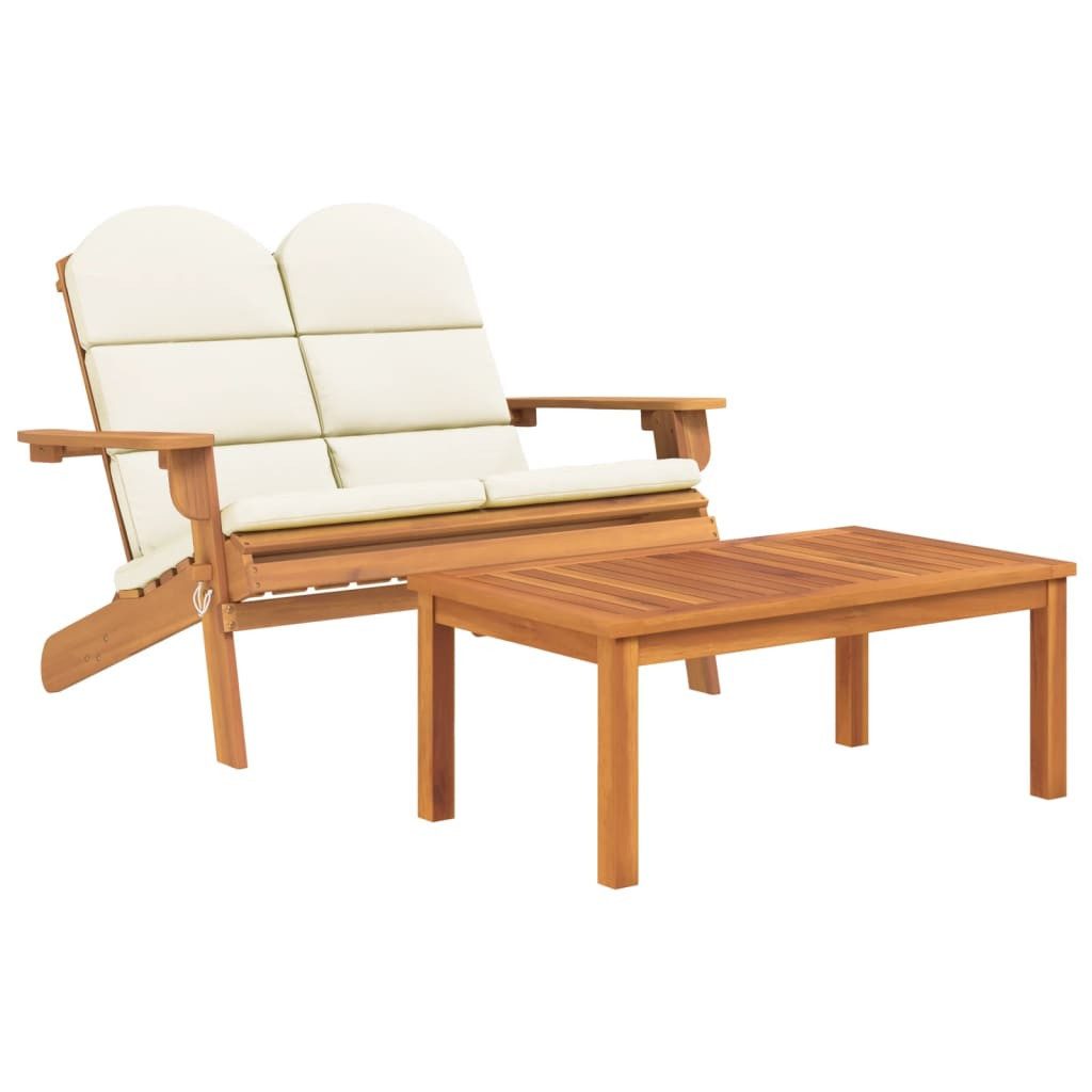vidaXL Gartenbank 2-tlg. Garten-Lounge-Set Adirondack Massivholz (2-St)