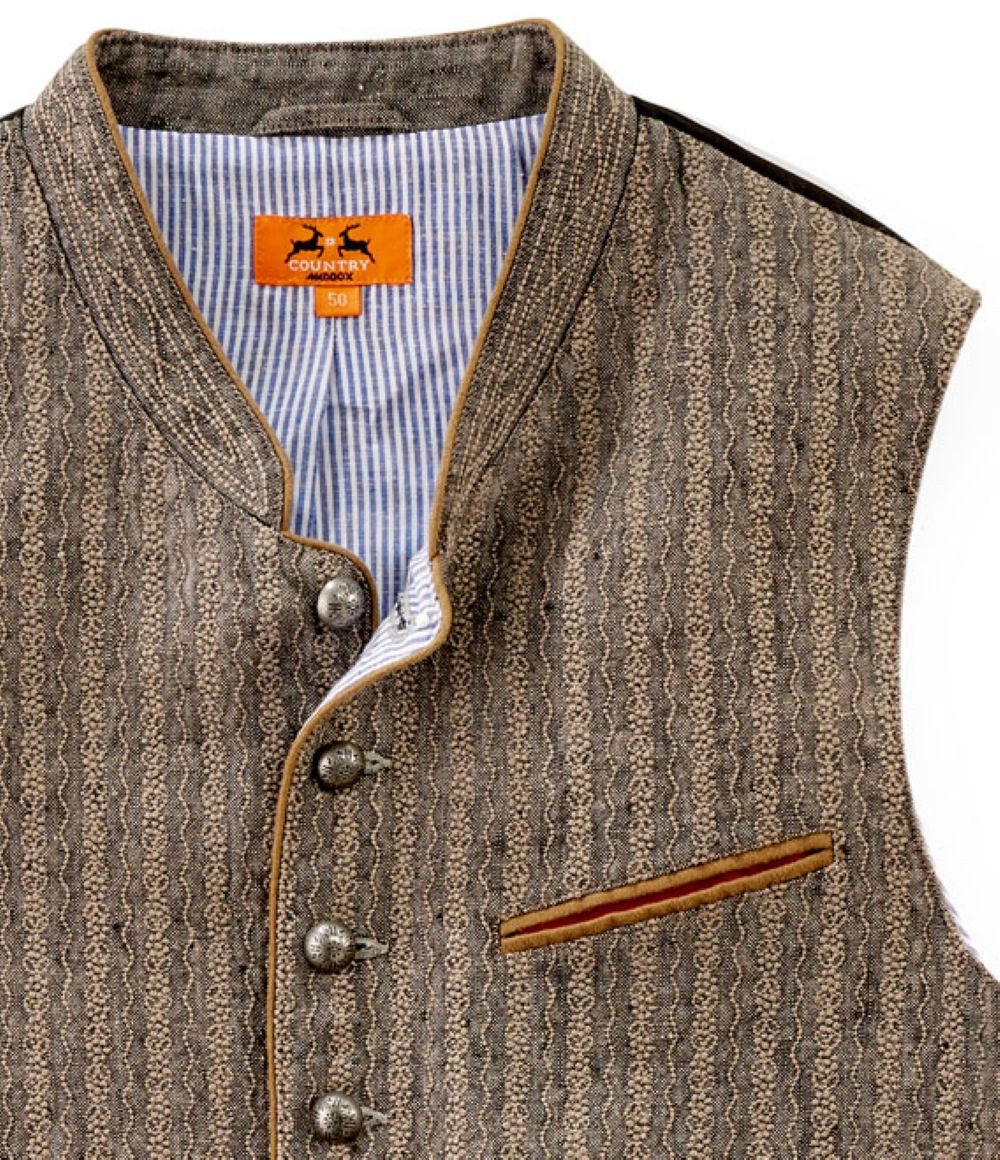 Maddox Trachtenweste MADDOX Herren Leinen Trachten Weste 'Kofel' mit St günstig online kaufen