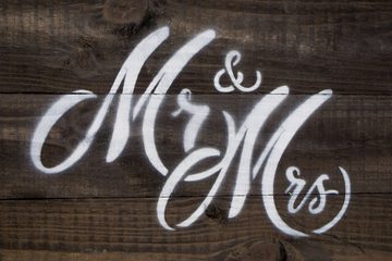 Kistenkolli Altes Land Allzweckkiste Hochzeitskiste schwarz lasiert Mr & Mrs passend für Kallax und Expedi