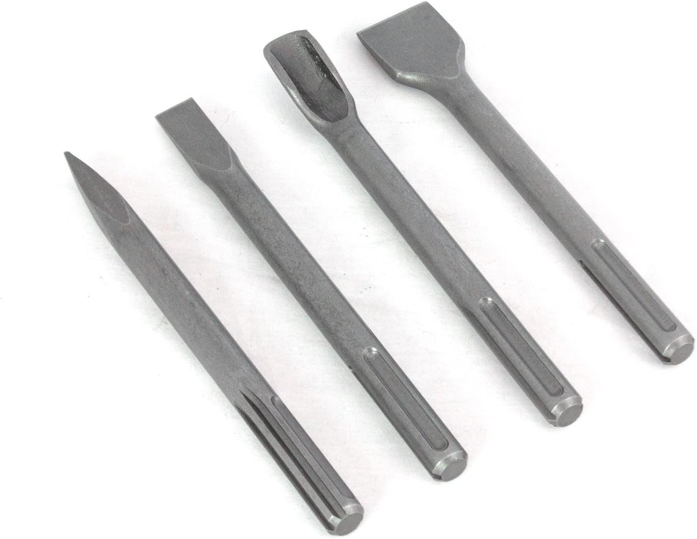 Falon-Tech Meißel-Set SDS PLUS Meißel Flachmeißel Breitmeißel Spitzmeißel Hohl Kanalmeißel, (4-tlg)