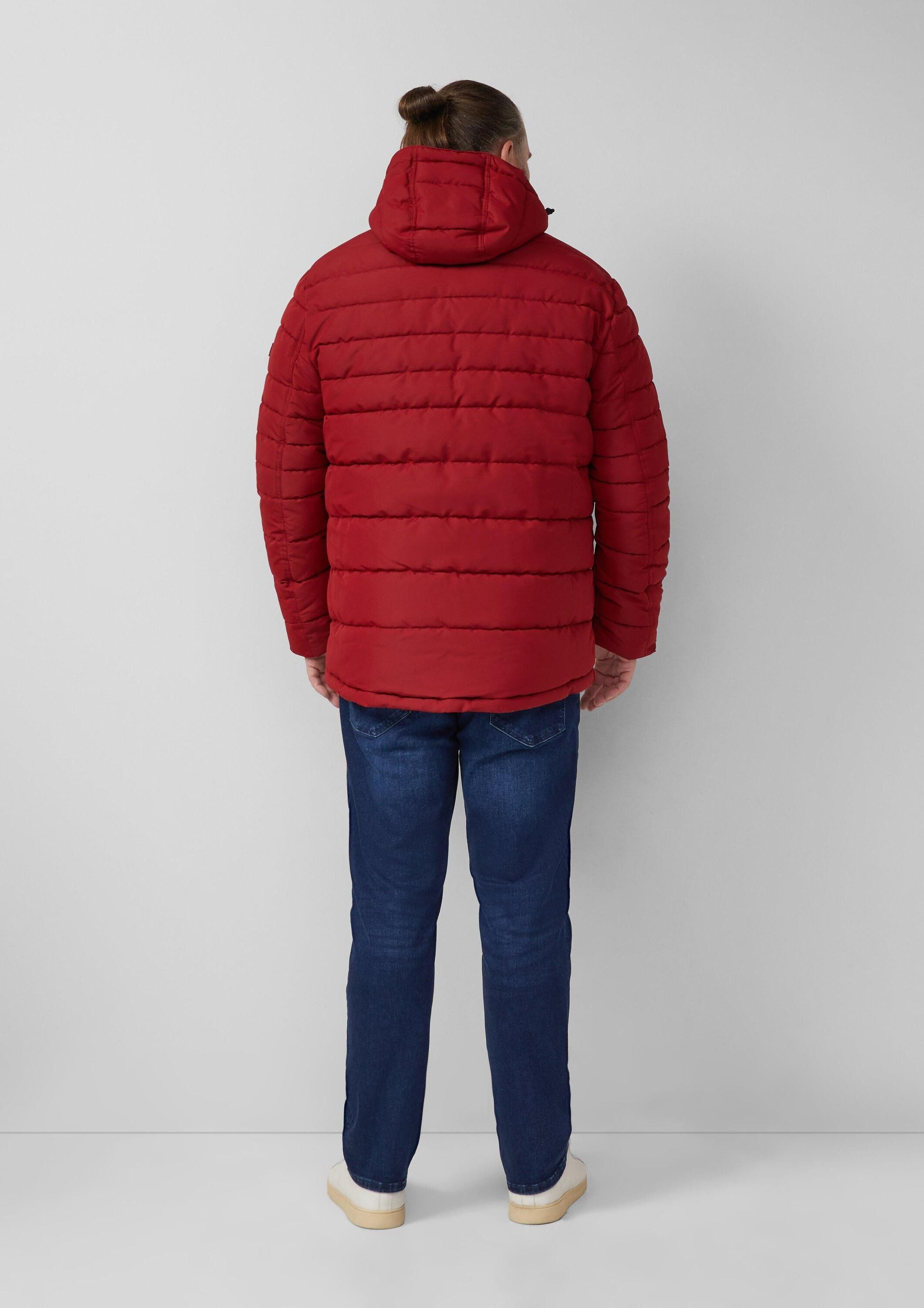 s.Oliver Winterjacke Outdoor-Jacke Sportive Puffer-Jacke mit abnehmbarer Kapuze
