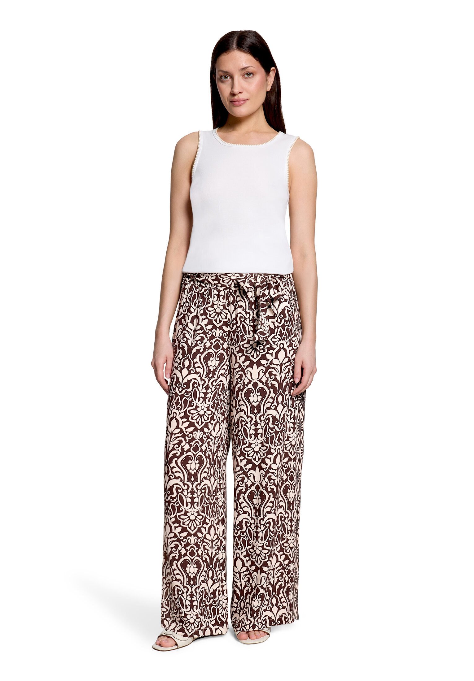 Cartoon Palazzohose Damen mit Gummizug