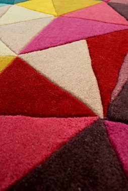 Wollteppich Falmouth, FLAIR RUGS, rechteckig, Höhe: 10 mm, 100% Wolle, aus Naturfaser, bunt, modern