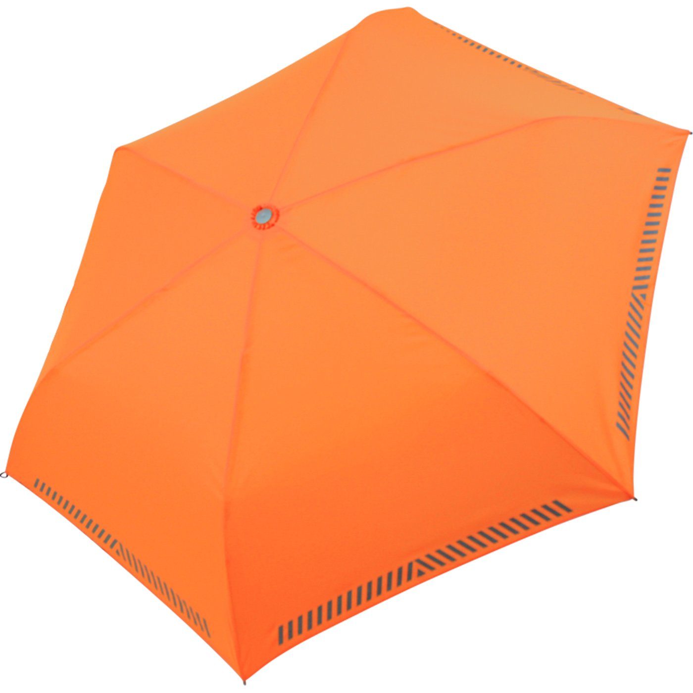 extra neon-orange Mini iX-brella Safety Kinderschirm Taschenregenschirm leicht, Reflex reflektierend