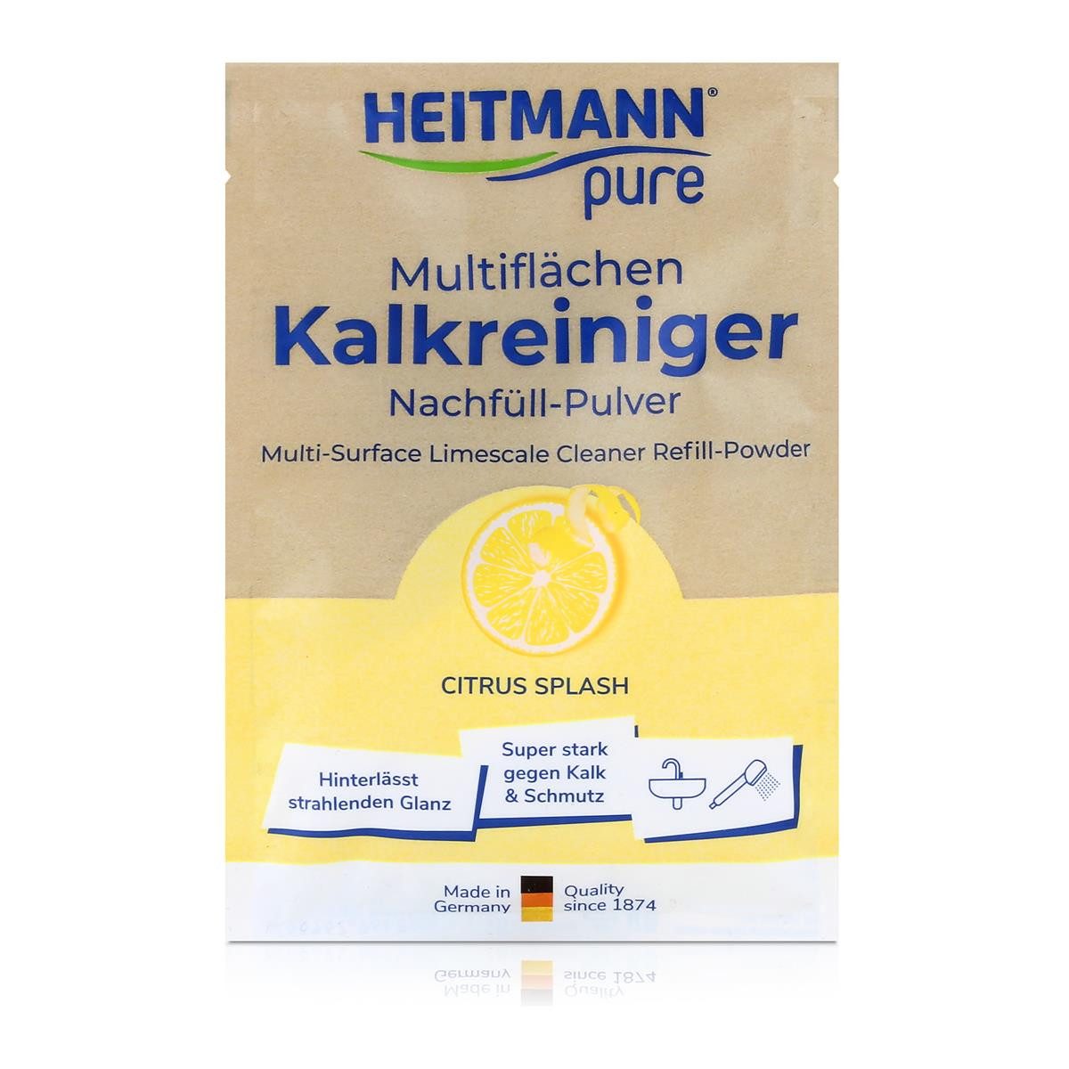 HEITMANN Heitmann pure Multiflächen Kalkreiniger Citrus Nachfüller 25g (1er Pac Уборщик кухни