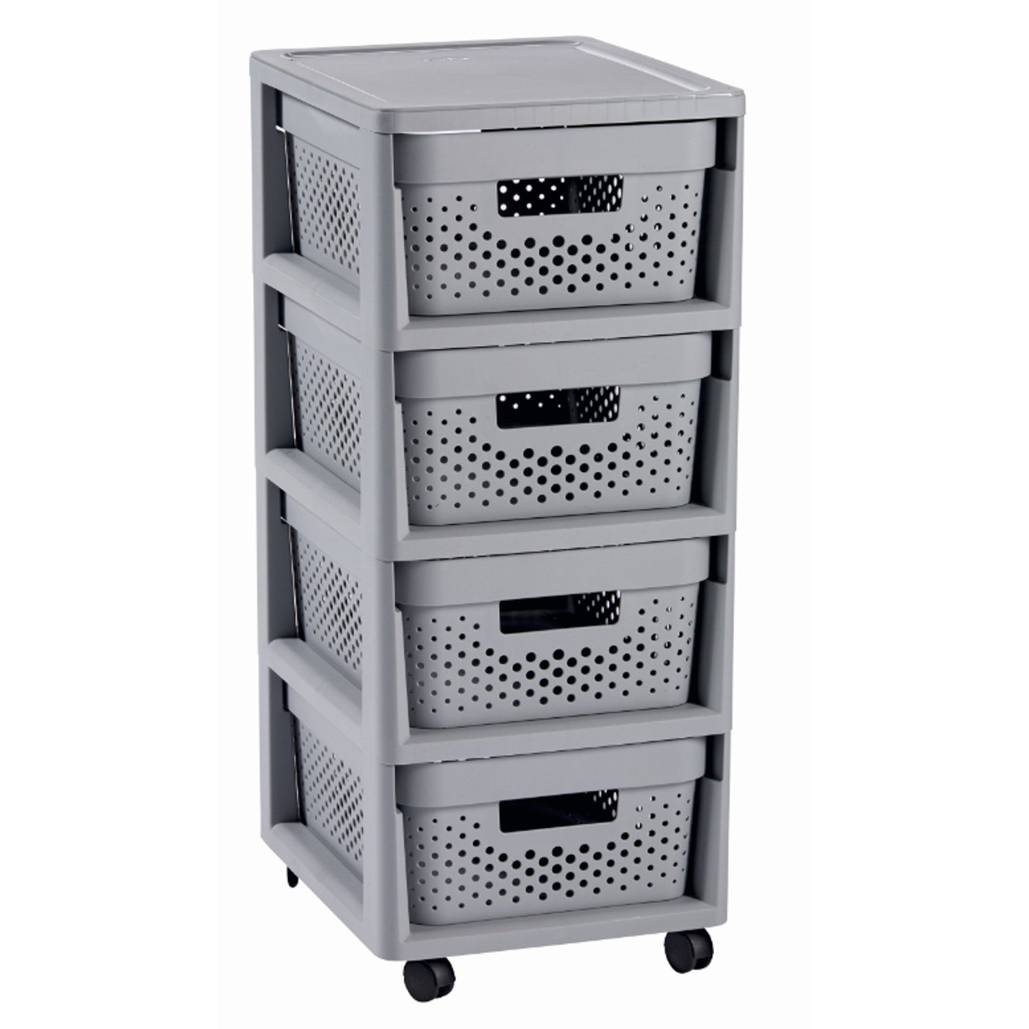 Curver Badregal, Aufbewahrungseinheit Schubladenwagen 4x11L Infinity günstig online kaufen