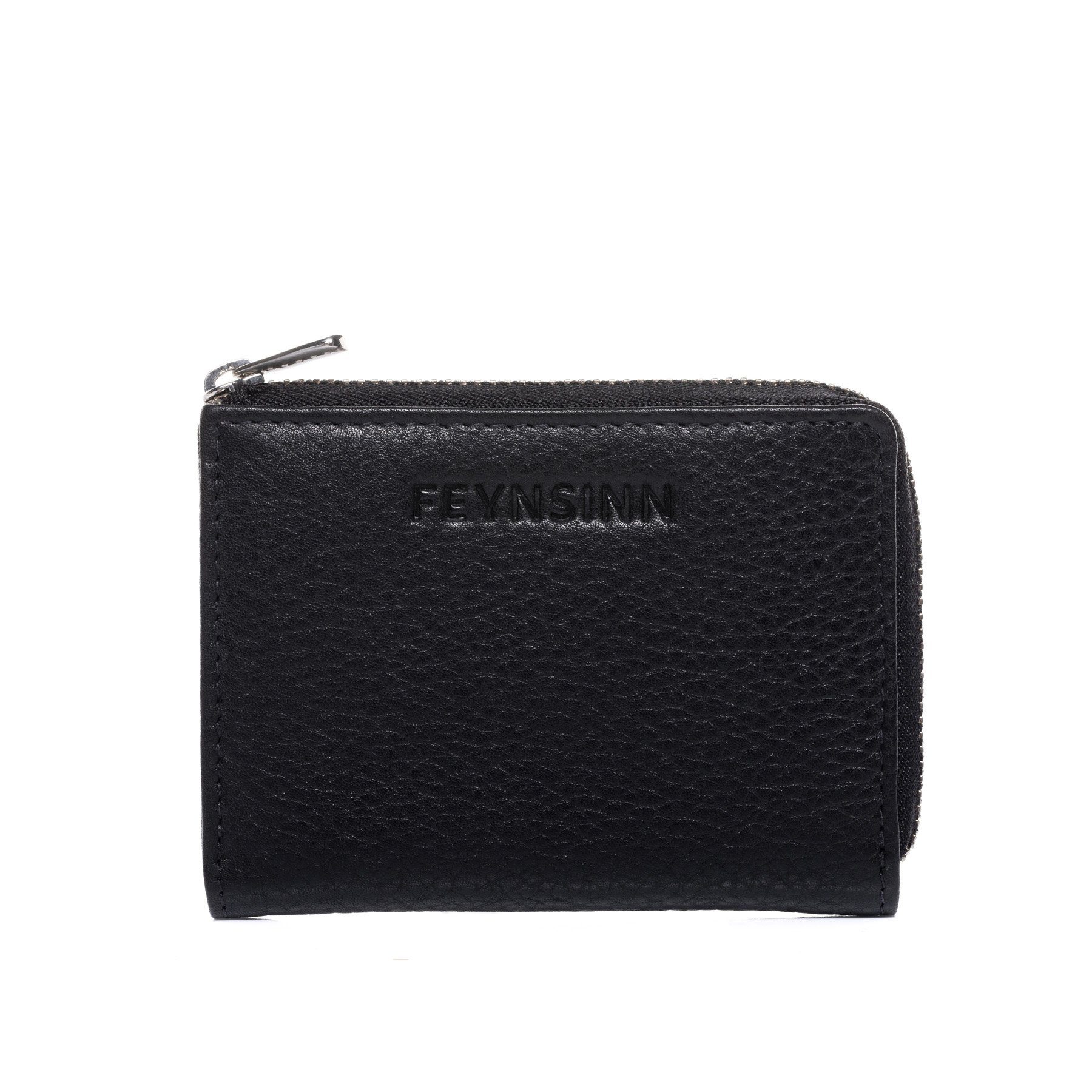 FEYNSINN Umhängetasche echt Leder Geldbeutel handgefertigt Portemonnaie NEA, Add-On Geldbörse echt Leder Damen, Portemonnaie, Geldbeutel schwarz