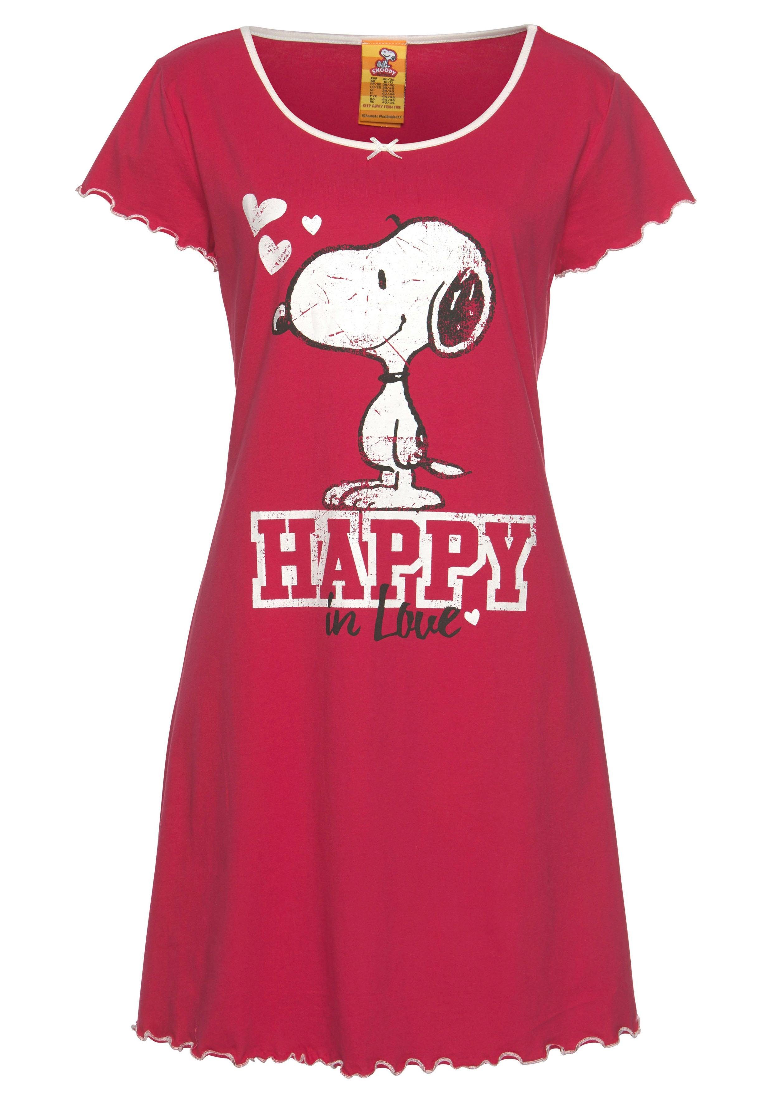 PEANUTS Nachthemd mit Snoopy Print und Kräuselsäumen – Bild 2 von 5