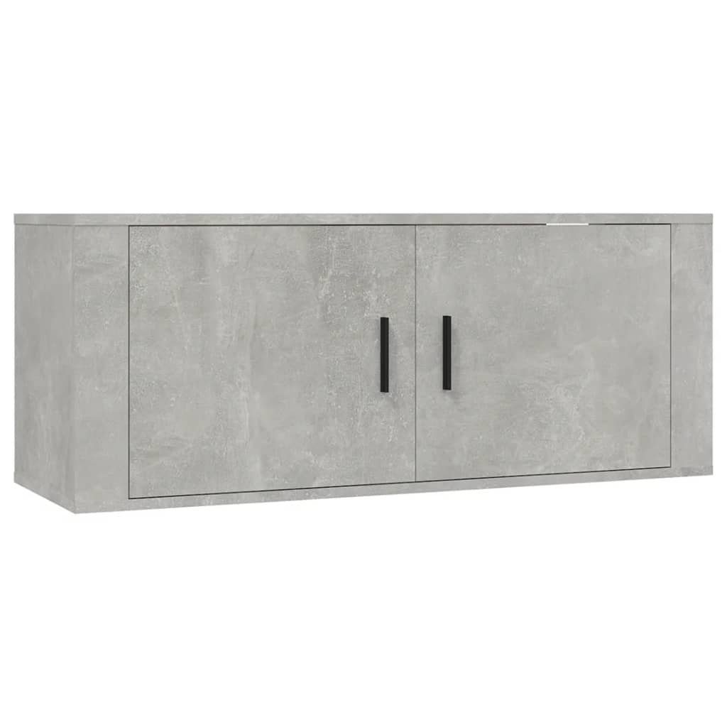vidaXL TV-Wand TV-Wandschrank Betongrau 100x34,5x40 cm, (1-St)