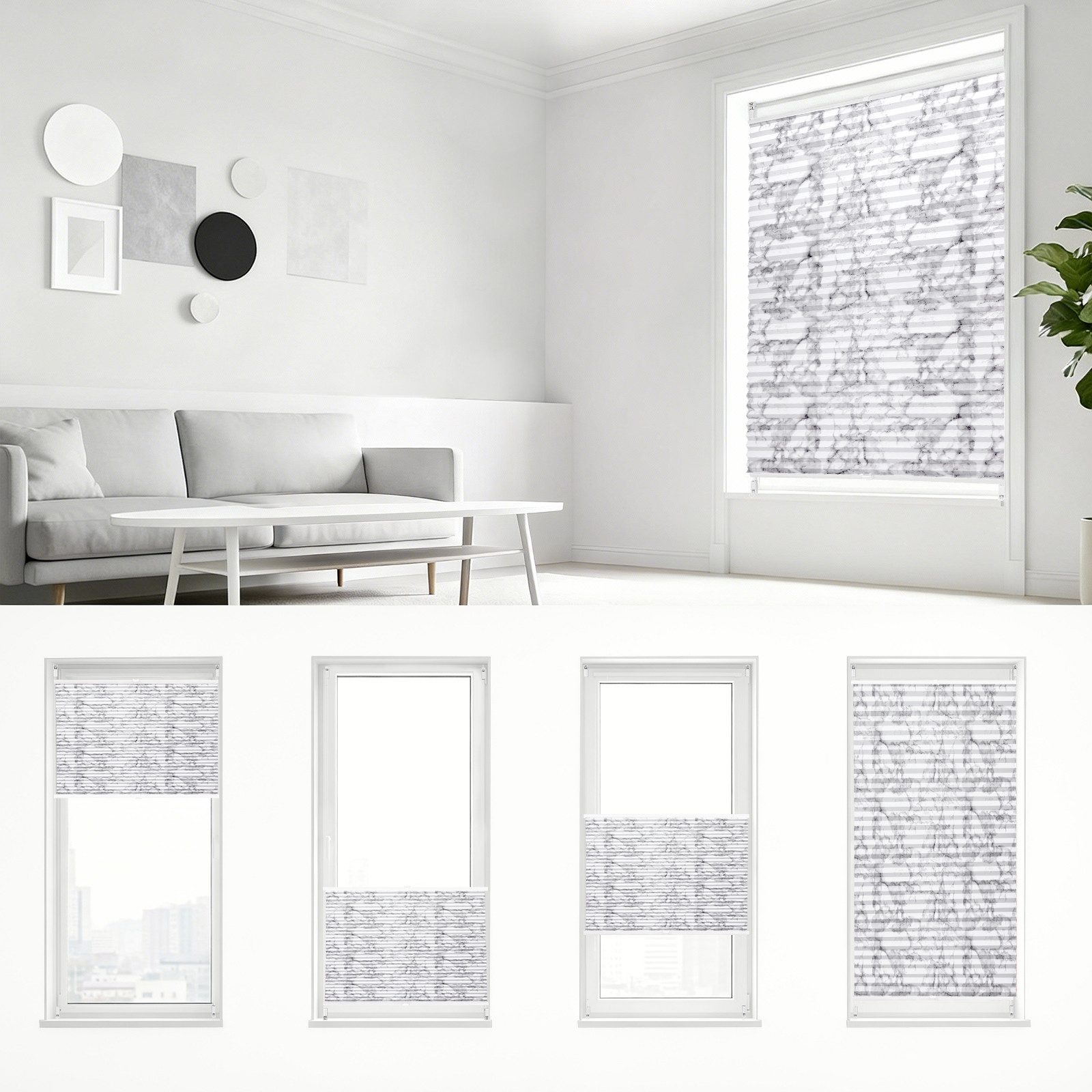 Sekey Plissee Plissee ohne Bohren Lichtschutz Rollo Klemmfix für Fenster & günstig online kaufen