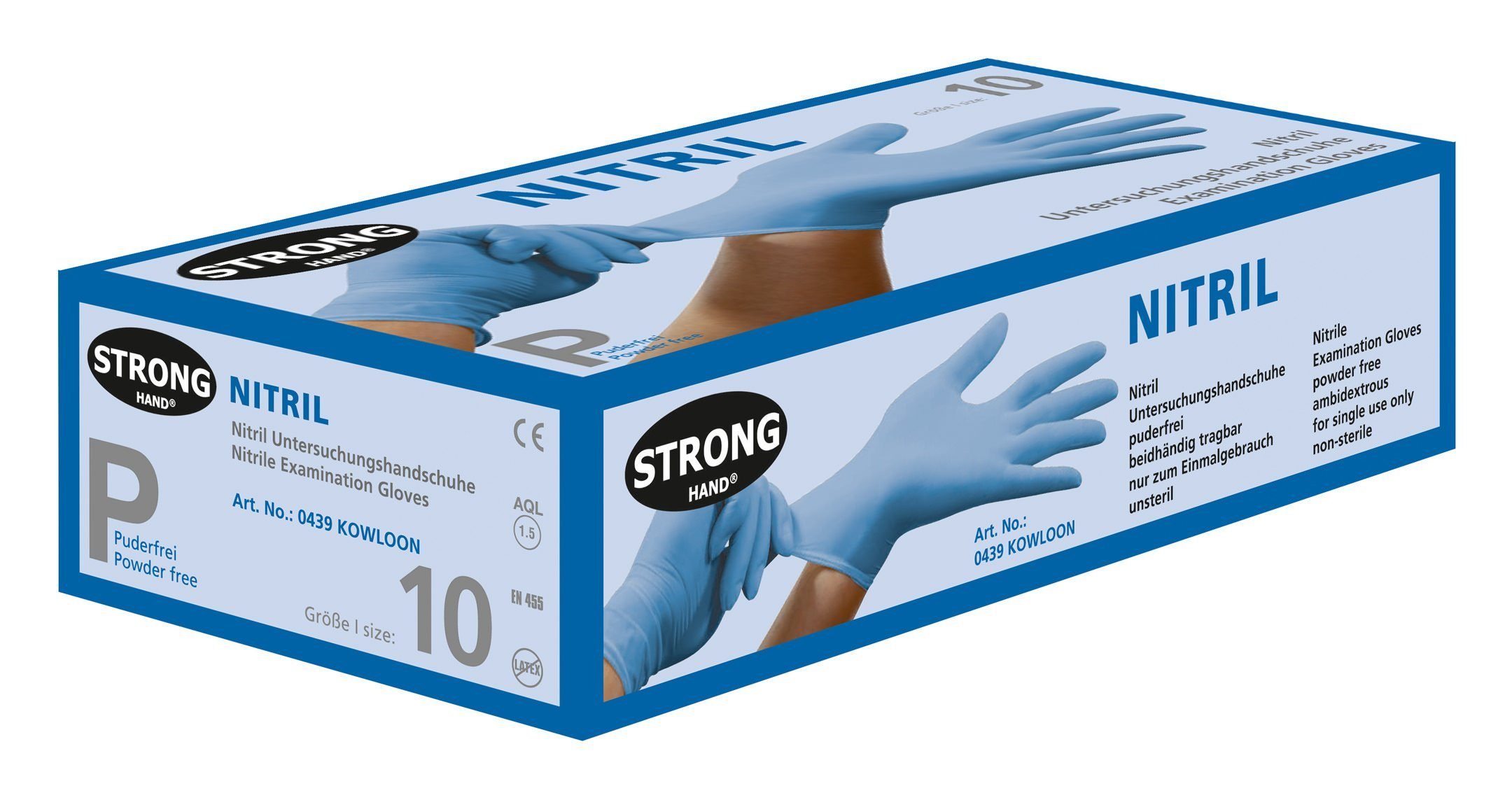 Stronghand Einweghandschuhe Kowloon ungepudert (Box a 100 Stück)