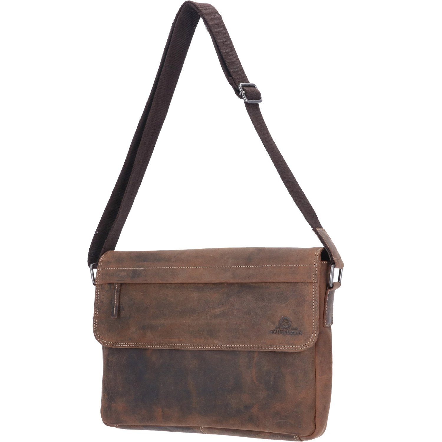 The Skandinavian Brand Umhängetasche The Skandinavian Brand Messenger Umhängetasche Hunter braun (1-tlg)