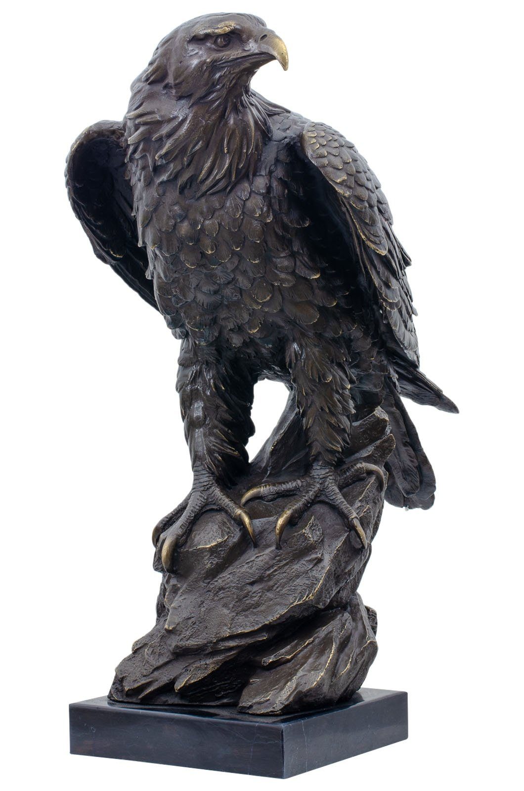 Aubaho Skulptur Bronzeskulptur Adler im Statue Figur Antik-Stil Bronze 51cm