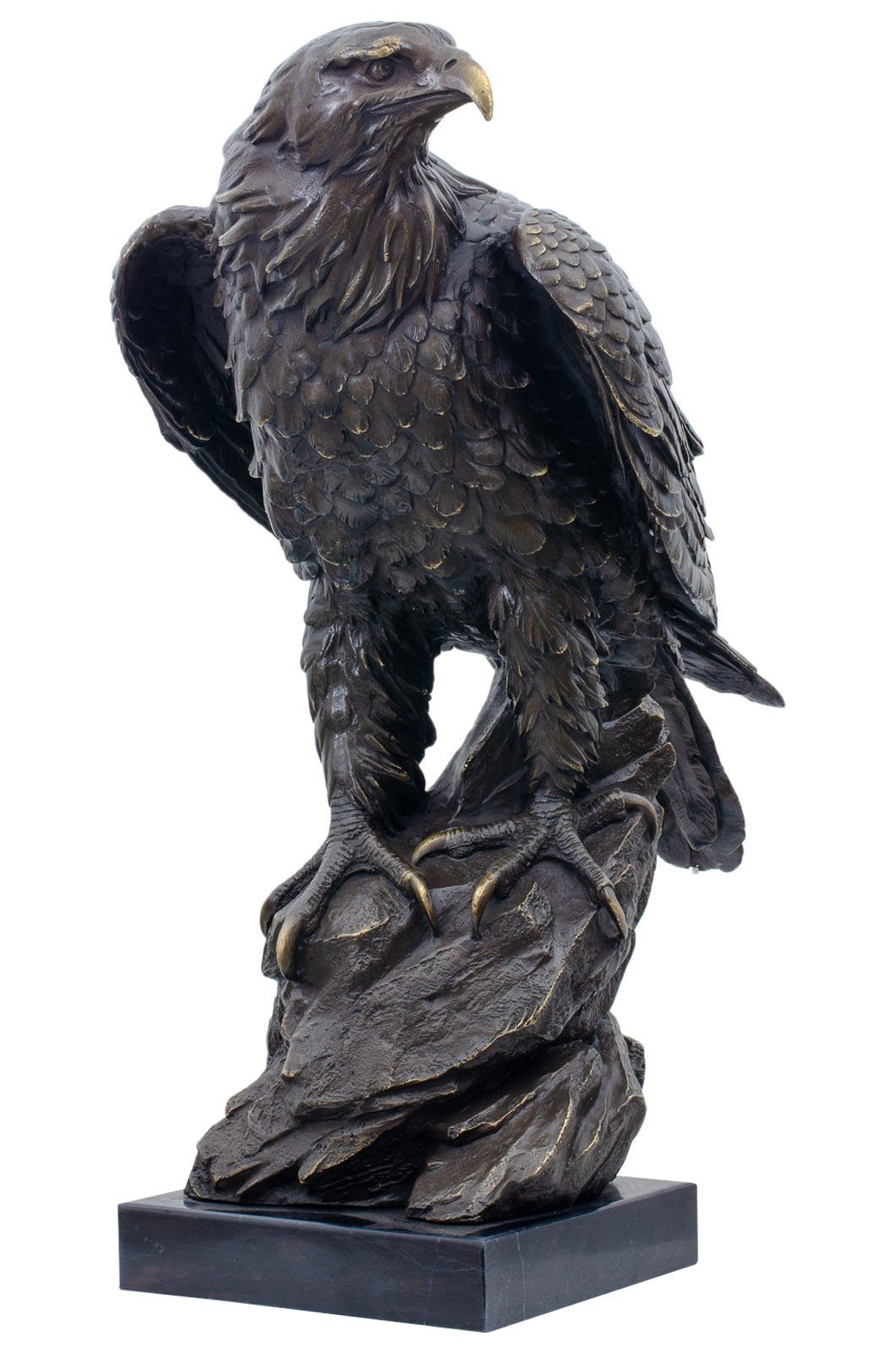 Dekoobjekt Bronzeskulptur Adler im Antik-Stil Bronze Figur Statue 51cm
