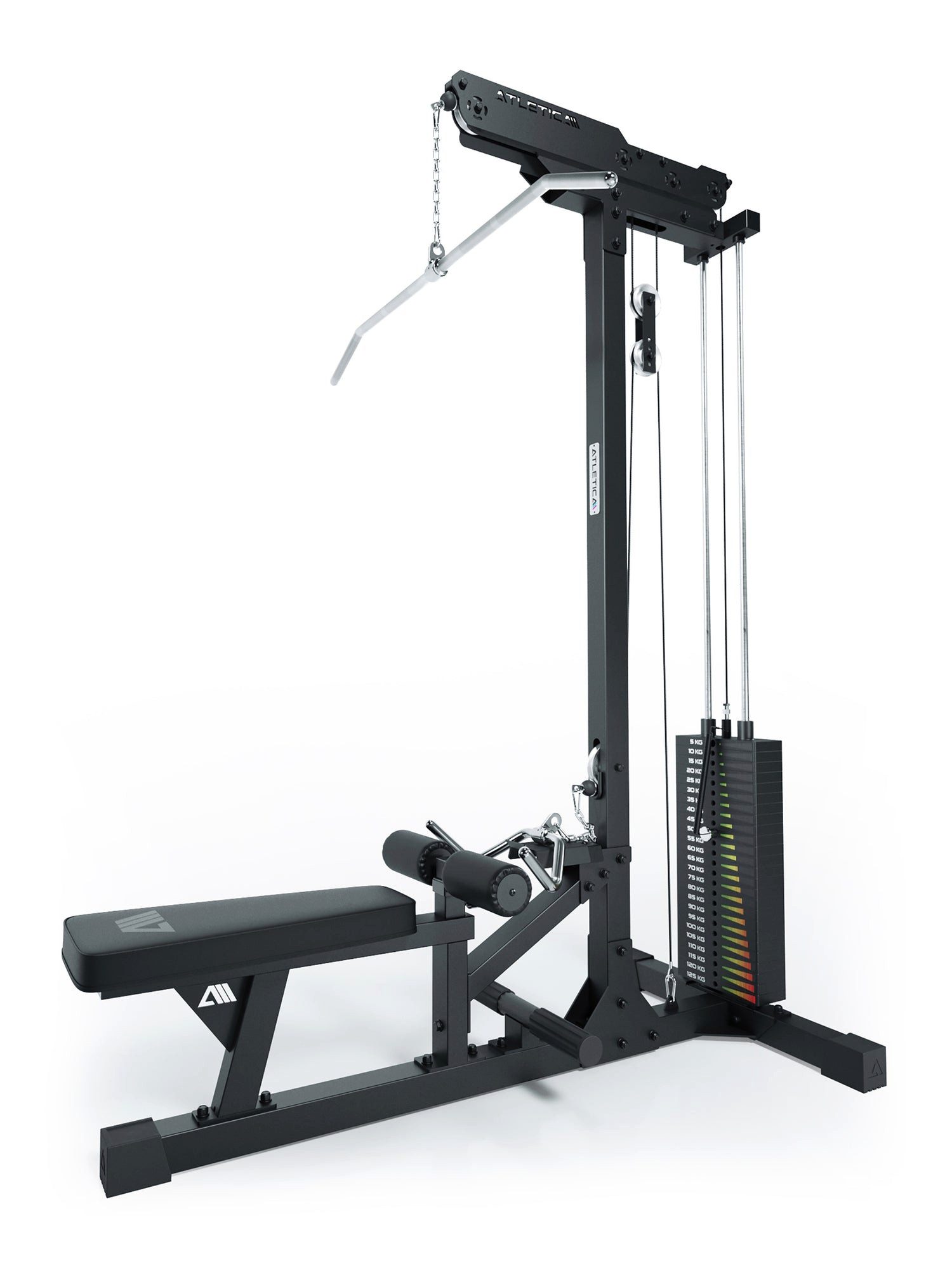 Power Rack Latzug mit Ruder-Station, 204cm Höhe
