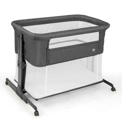 COSTWAY Beistellbett 3 in 1 Babywiege, 2 Ebene, 5 fach verstellbar