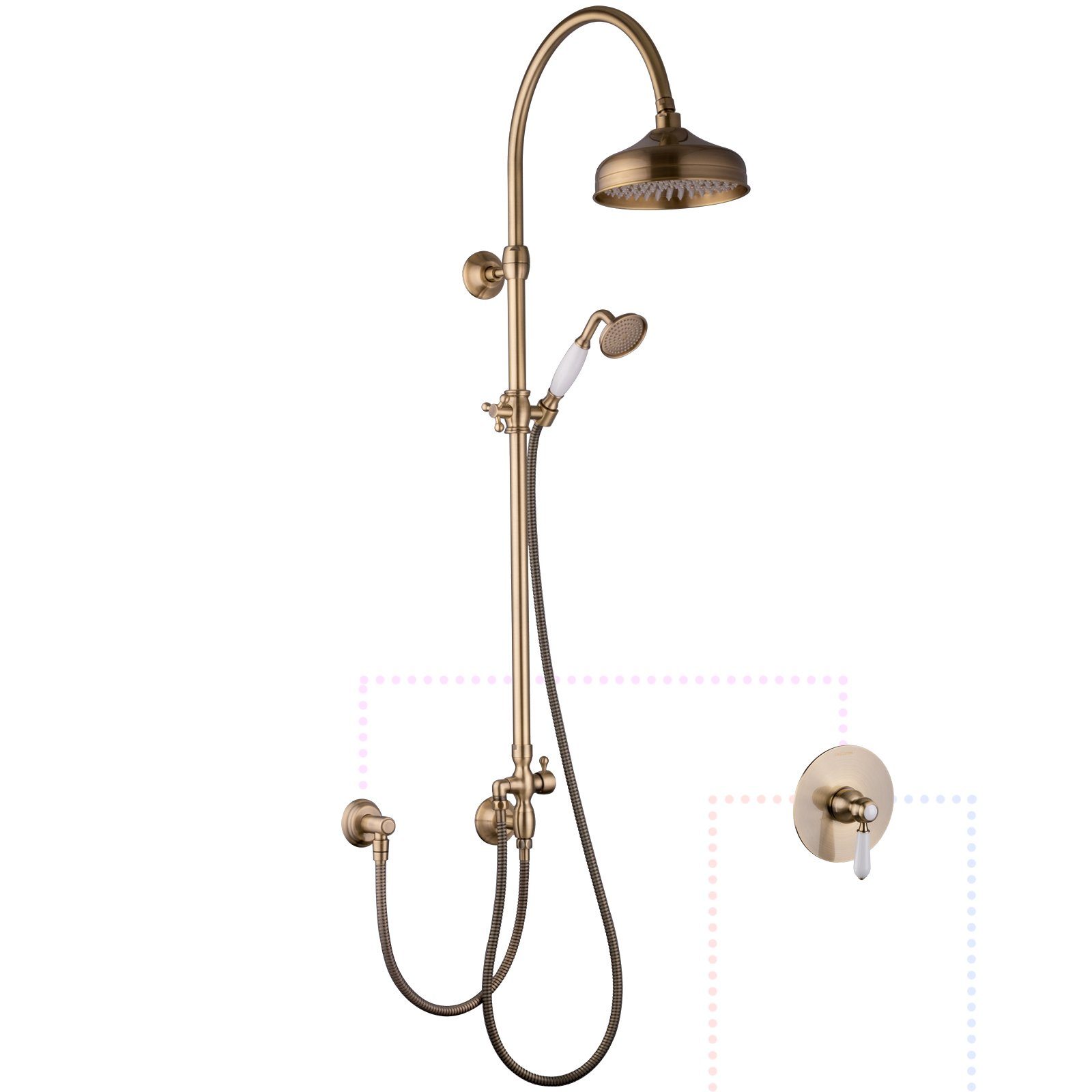 PaulGurkes Duscharmatur PGSET2CLASSIC-B
