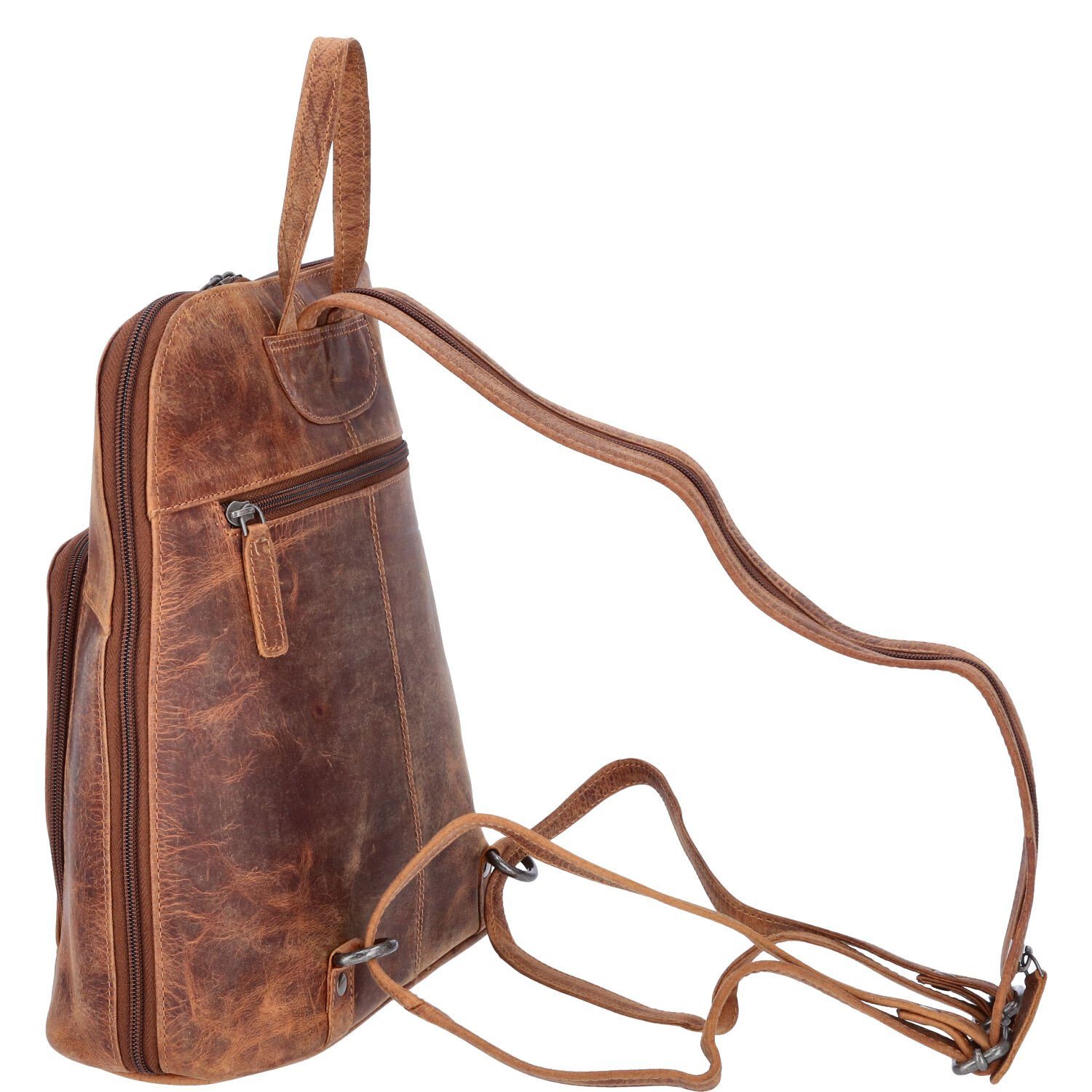 The Skandinavian Brand Freizeitrucksack The Skandinavian Brand Leder Rucksack Hunter Cognac (1-tlg) – Bild 4 von 5