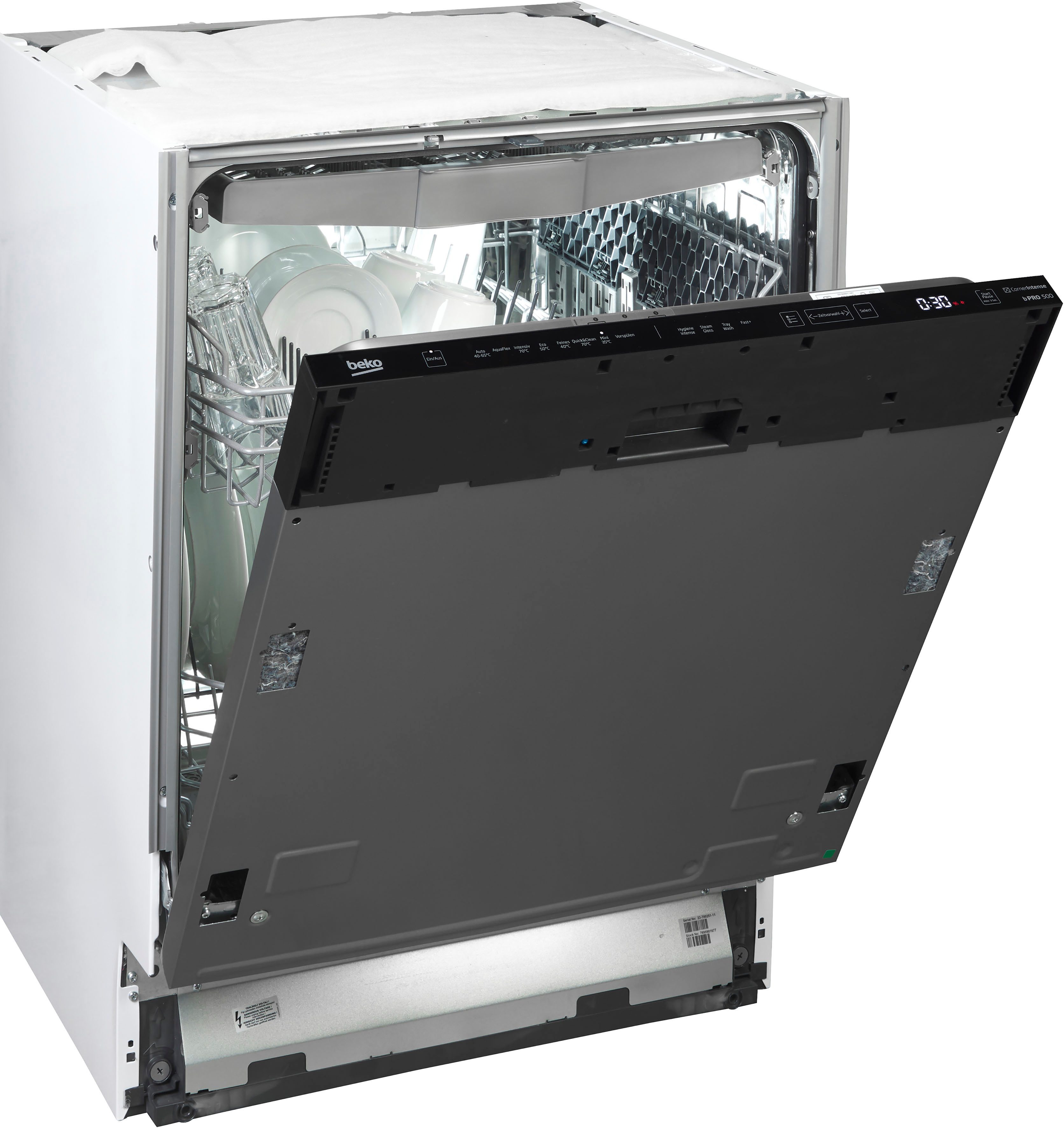 BEKO vollintegrierbarer Geschirrspüler BDIN38561C, 14 Maßgedecke, Intensive Reinigung auch in Ecken dank CornerIntense Technologie