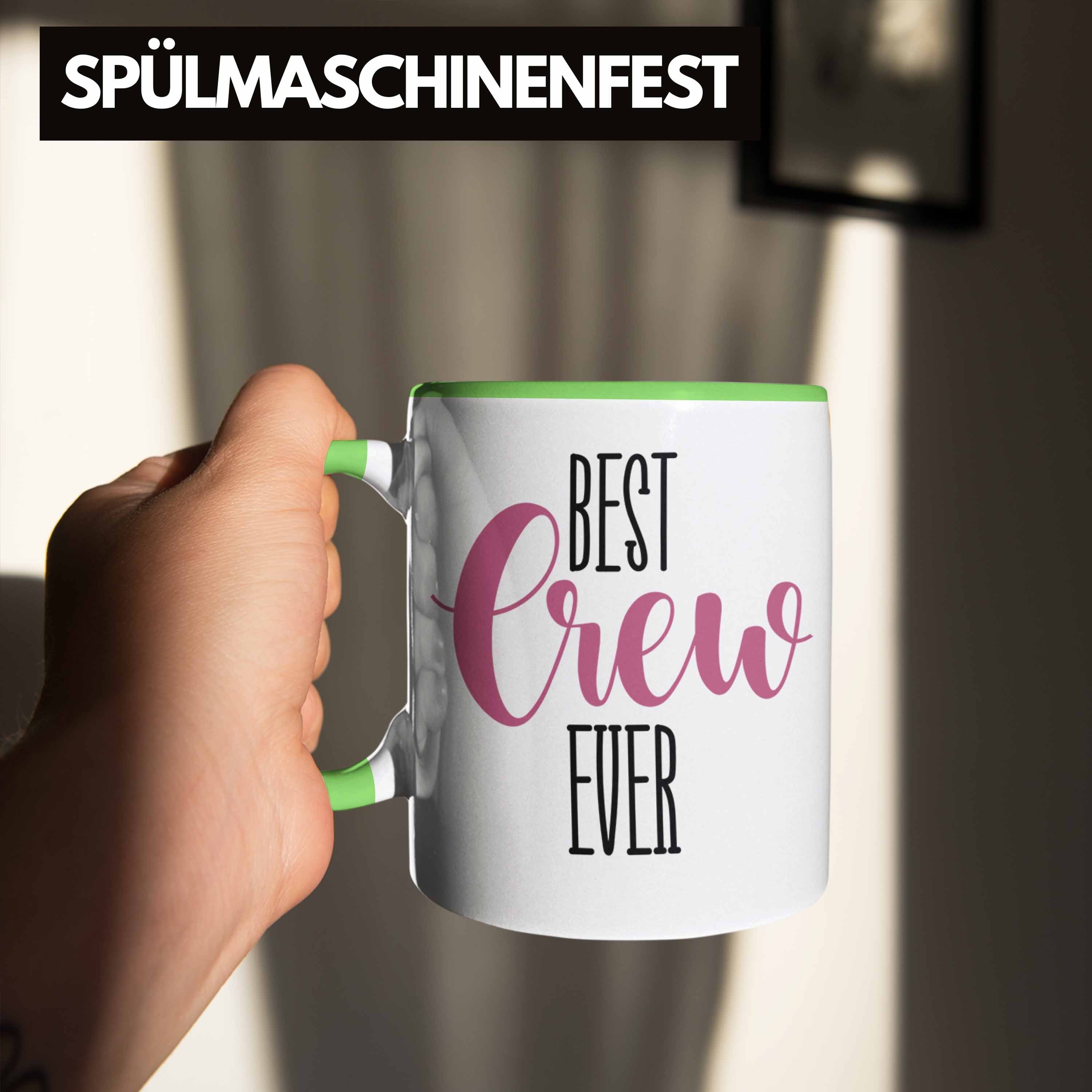 Trendation Tasse für Tasse Grün das Best Team Zeiten Geschenk beste Crew Geschenk aller Ever