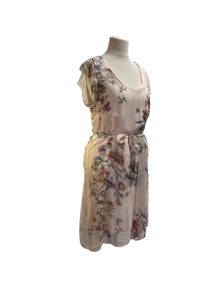 BZNA Sommerkleid Seidenkleid Sommer Herbst Kleid mit Blumen Muster