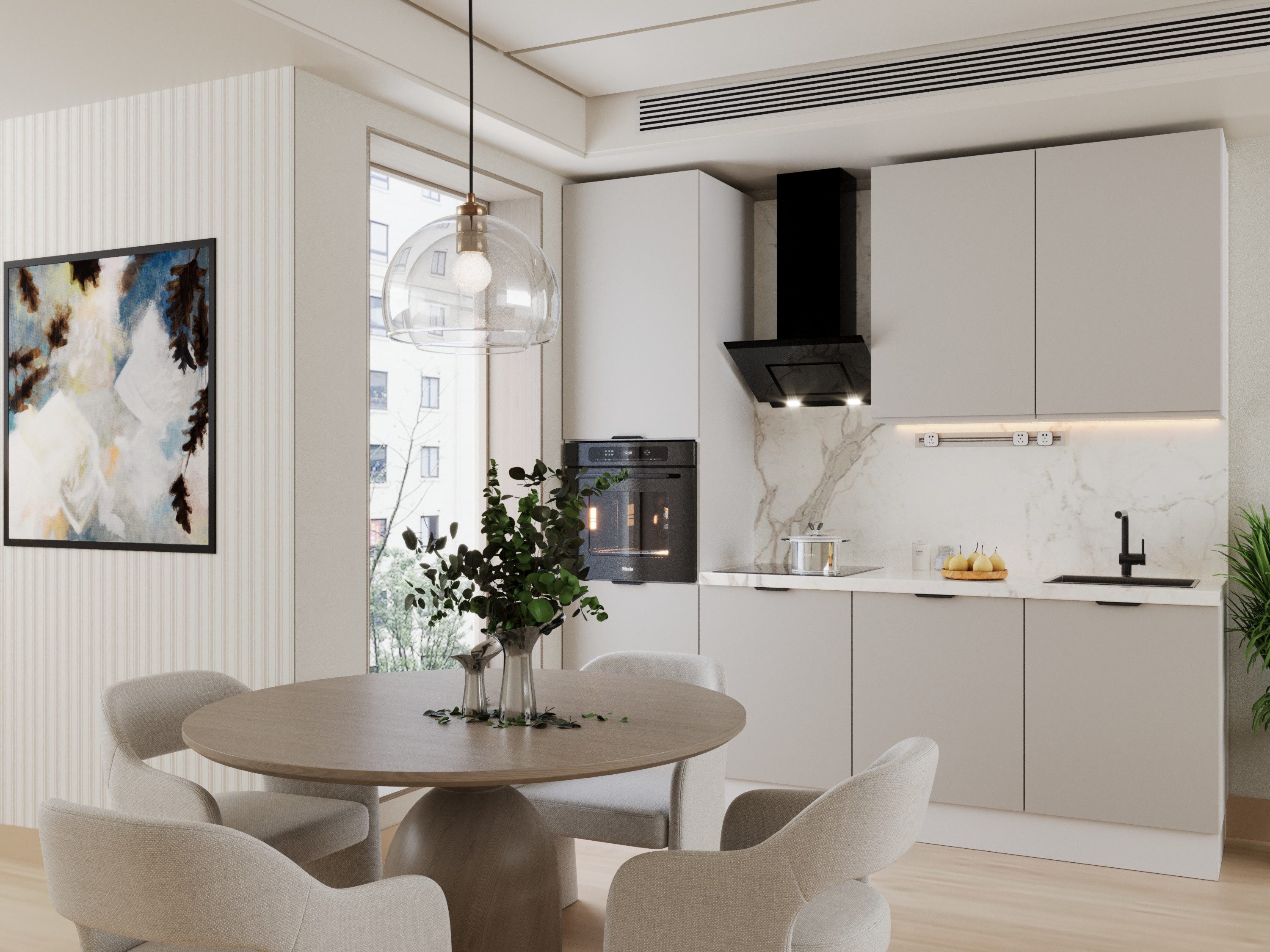 ROYAL24_MARKT Küchenzeile – KU-S21 – Sorento – Kompakte Moderne für jeden Raum, (Komplett Set), Premium – Elegant – Präzise