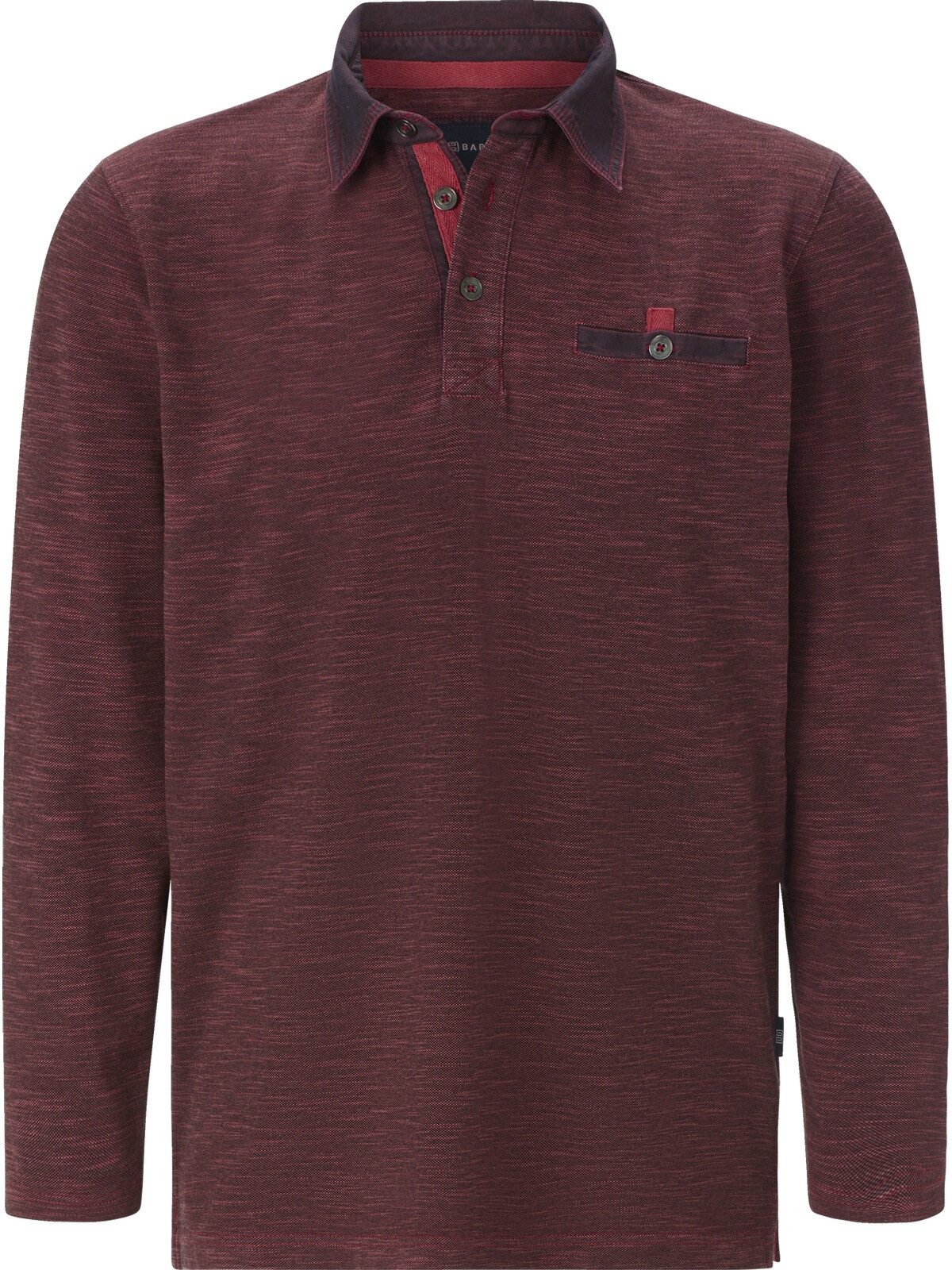 Babista Langarm-Poloshirt ZUPATERRI mit seitlich Schlitzen