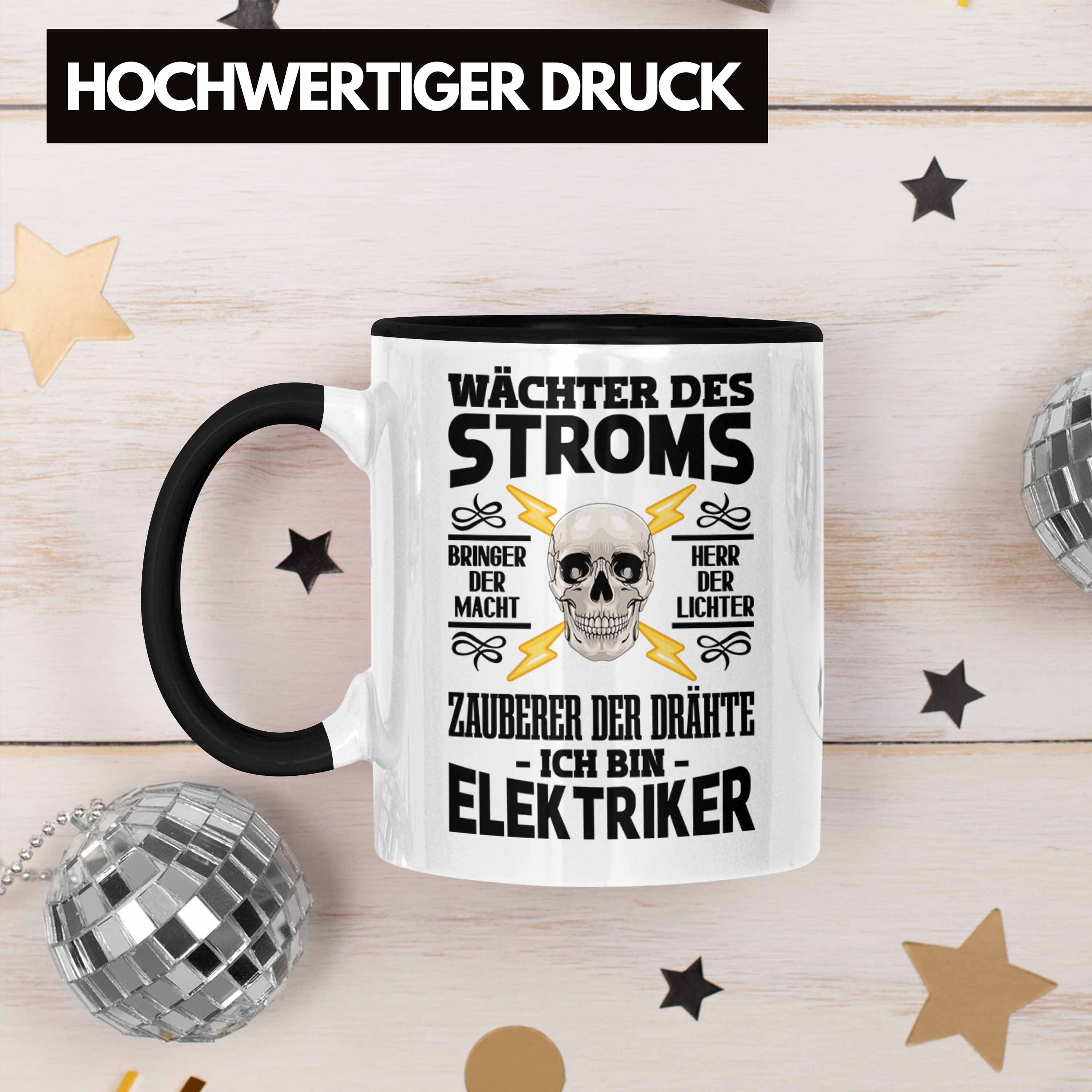 Trendation Tasse Trendation Kaffeebecher Geschenk - Spruch Schwarz Männer Geschenke Tasse für Lustig Elektriker Gadget