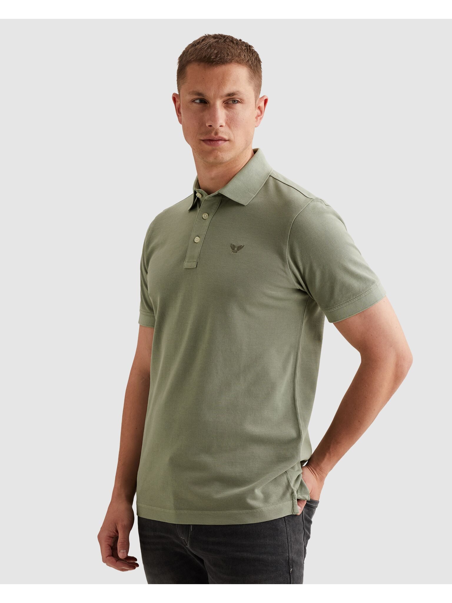 PME LEGEND Poloshirt Short sleeve polo pique garment dyed mit Logo Stickerei
