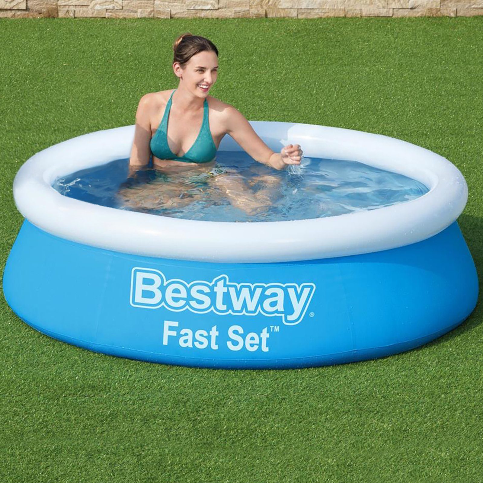 BESTWAY Pool Fast Set Pool Kinderpool Rund Planschbecken Swimmingpool 183x51cm