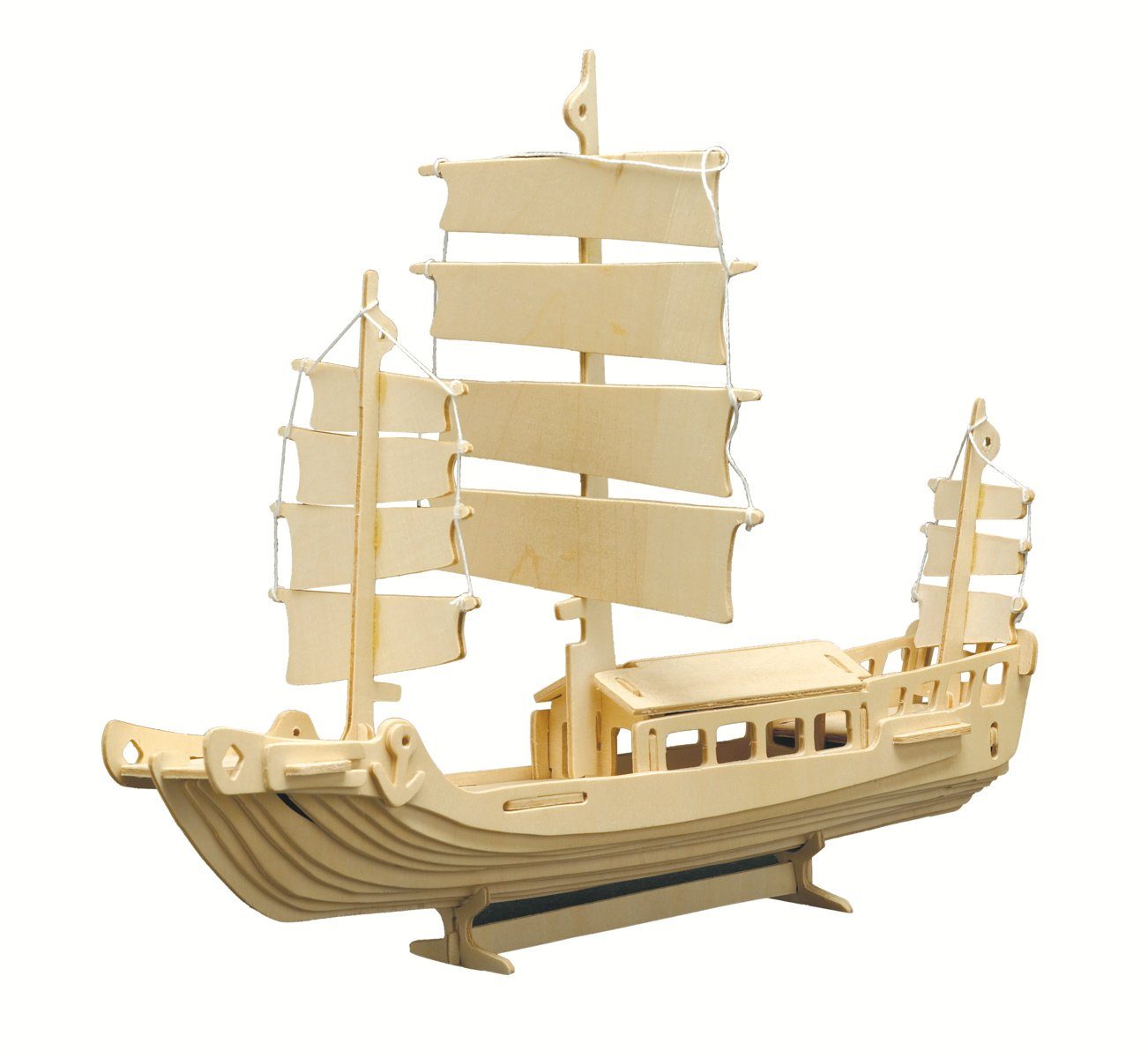 Pebaro 3D-Puzzle Holzbausatz Dschunke, 877, 53 günstig online kaufen