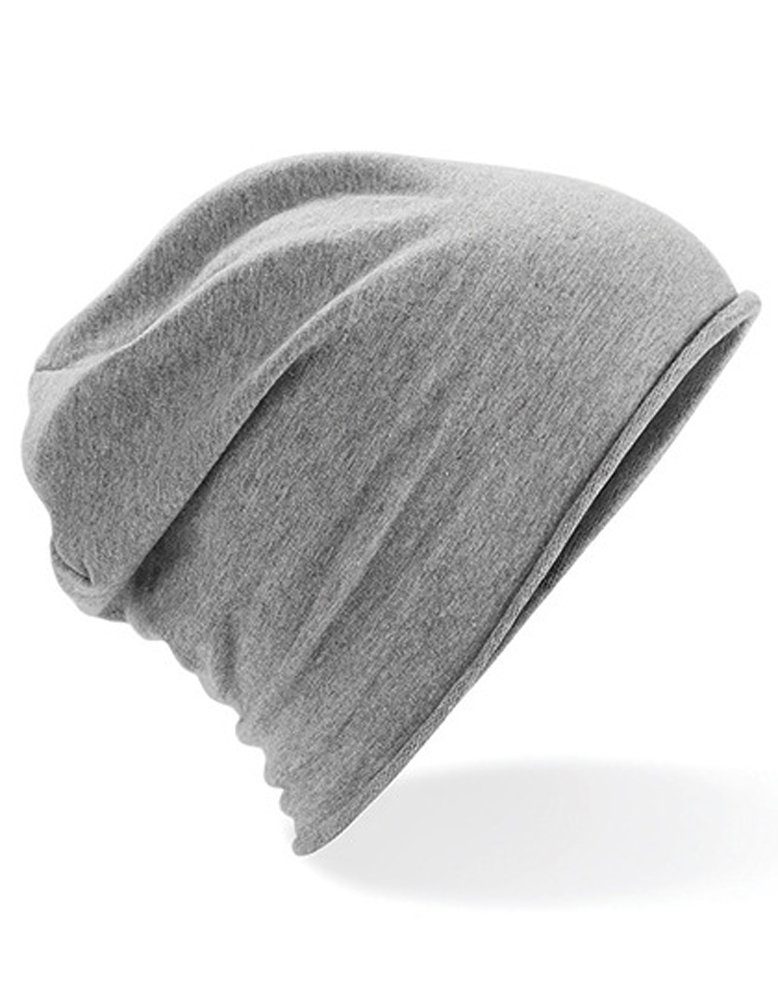 Goodman Design Beanie Sommer Beanie Weicher Baumwoll-Jersey mit Elasthan Heather Grey | Sommermützen