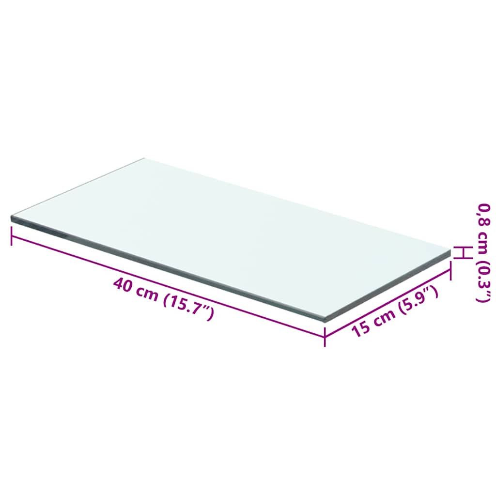 furnicato Glashängeschrank Regalboden Glas Transparent 40x15 cm (1-St)