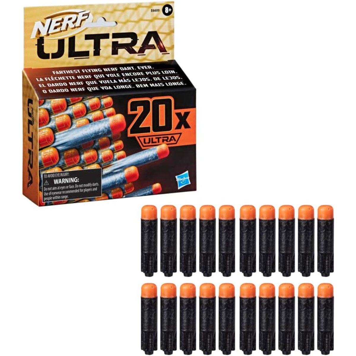Nerf Blaster E6600 Ultra One Nachfüllpack mit 20 Darts für kompatible Ultra Blaster (Spar-Set, 20-tlg)