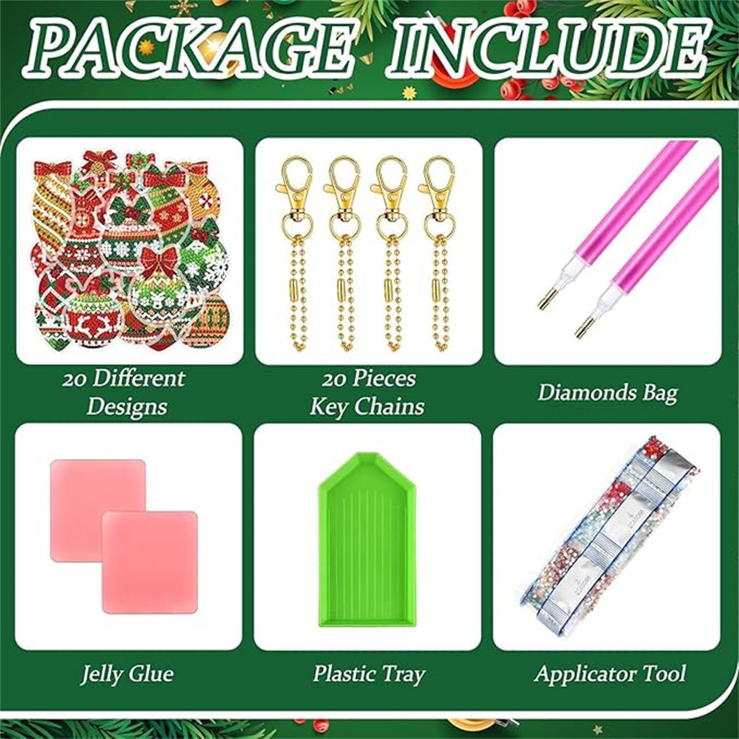 autolock Gemälde 20 Stück Diamond Painting Weihnachten Anhänger günstig online kaufen